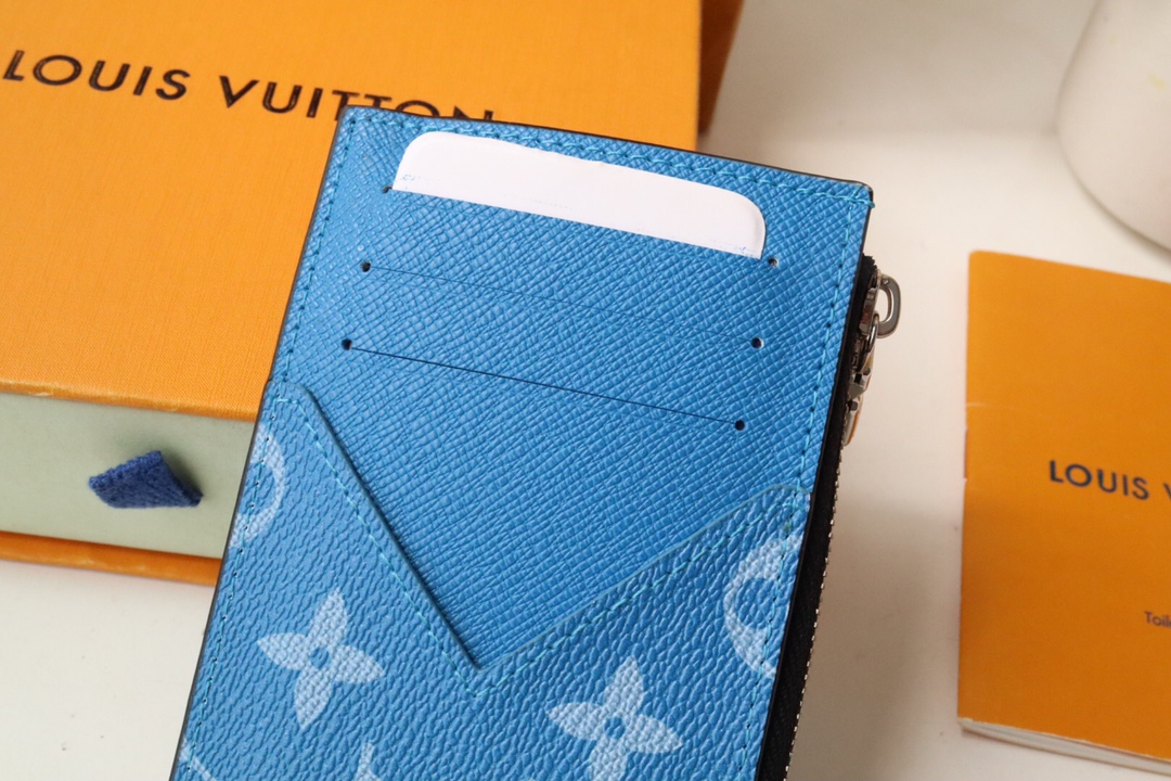 [TOP]Designer Taigarama Blue Coin & Business Card Holder Men's Wallet - Gorchic - $120.99