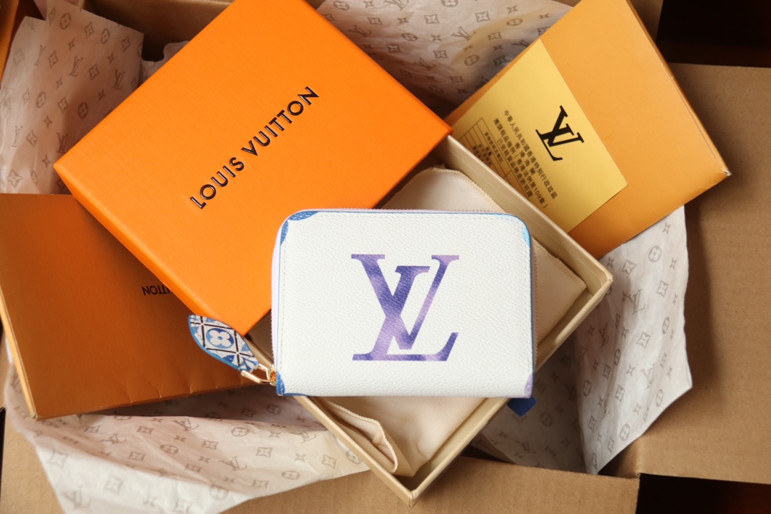 [TOP]Designer Zippy Coin Purse Bag - Blue - Gorchic - $136.99