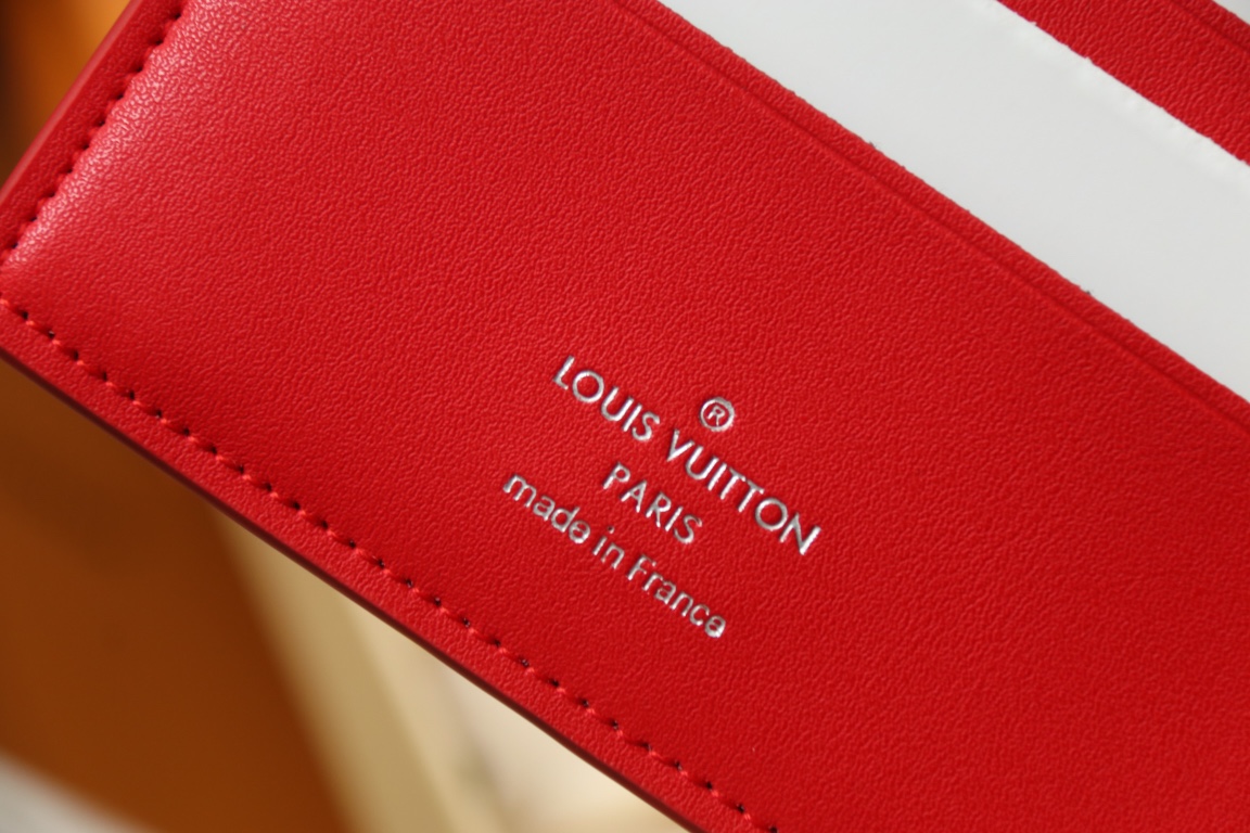 [TOP]Designer Red Taurillon Leather Slender Wallet - Gorchic - $131.99