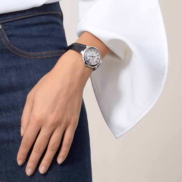 Cartyer Ballon Bleu de Cartyer Brown Strap Watch - Gorchic - $116.99