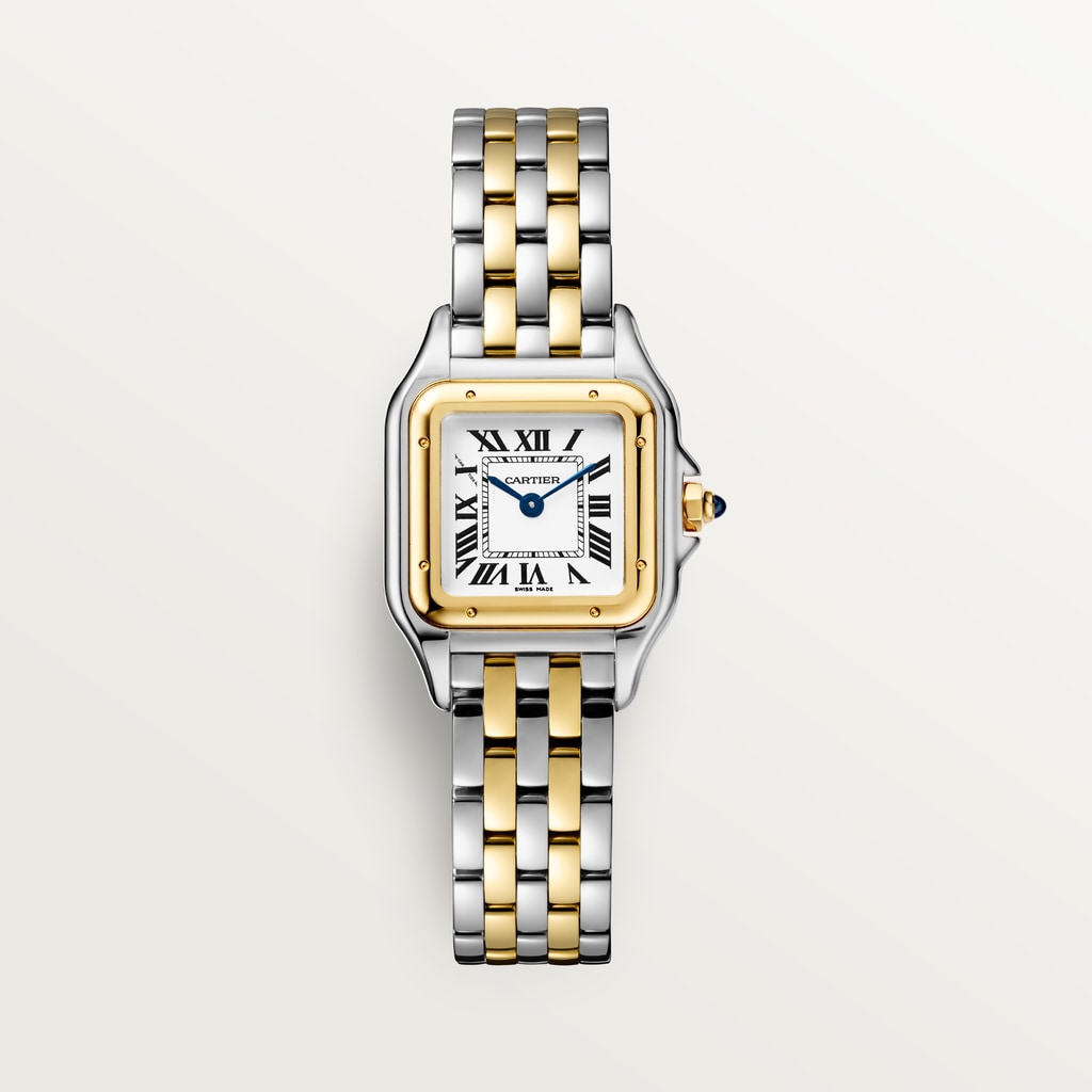 Cartyer Panthère de Cartyer watch, Yellow Gold, Steel, Small Model - Gorchic - $120.99