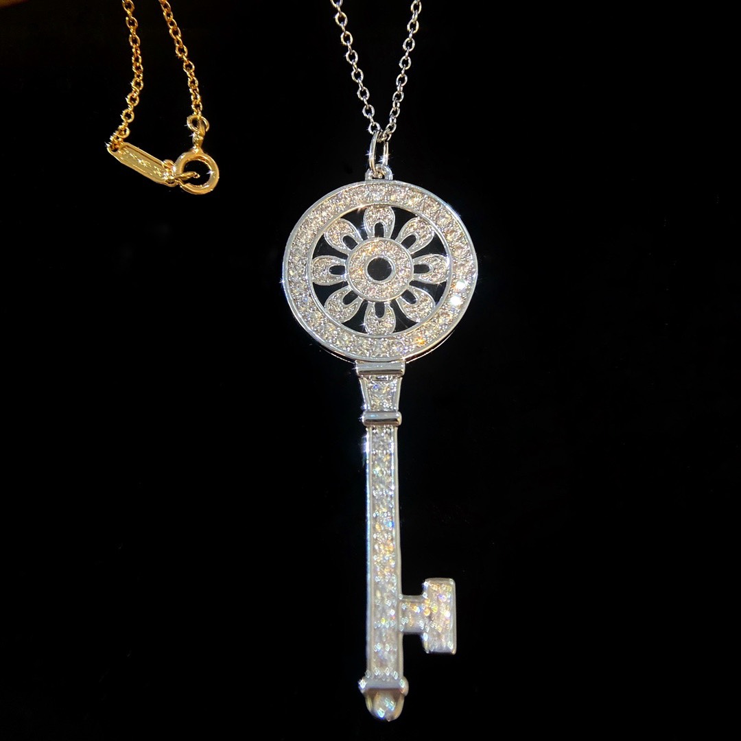 T.F. Keys Petals key pendant Necklace - Gorchic - $44.99