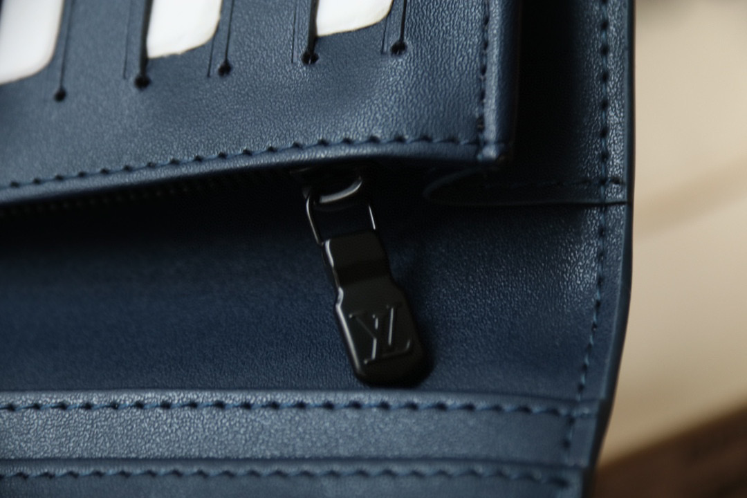 [TOP]Designer Monogram Wallet in Navy - Gorchic - $136.99