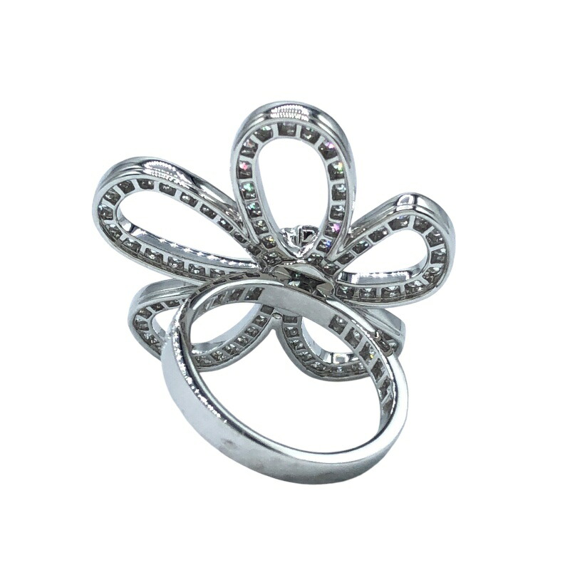 VAC Flowerlace ring, White gold, diamonds - Gorchic - $39.99