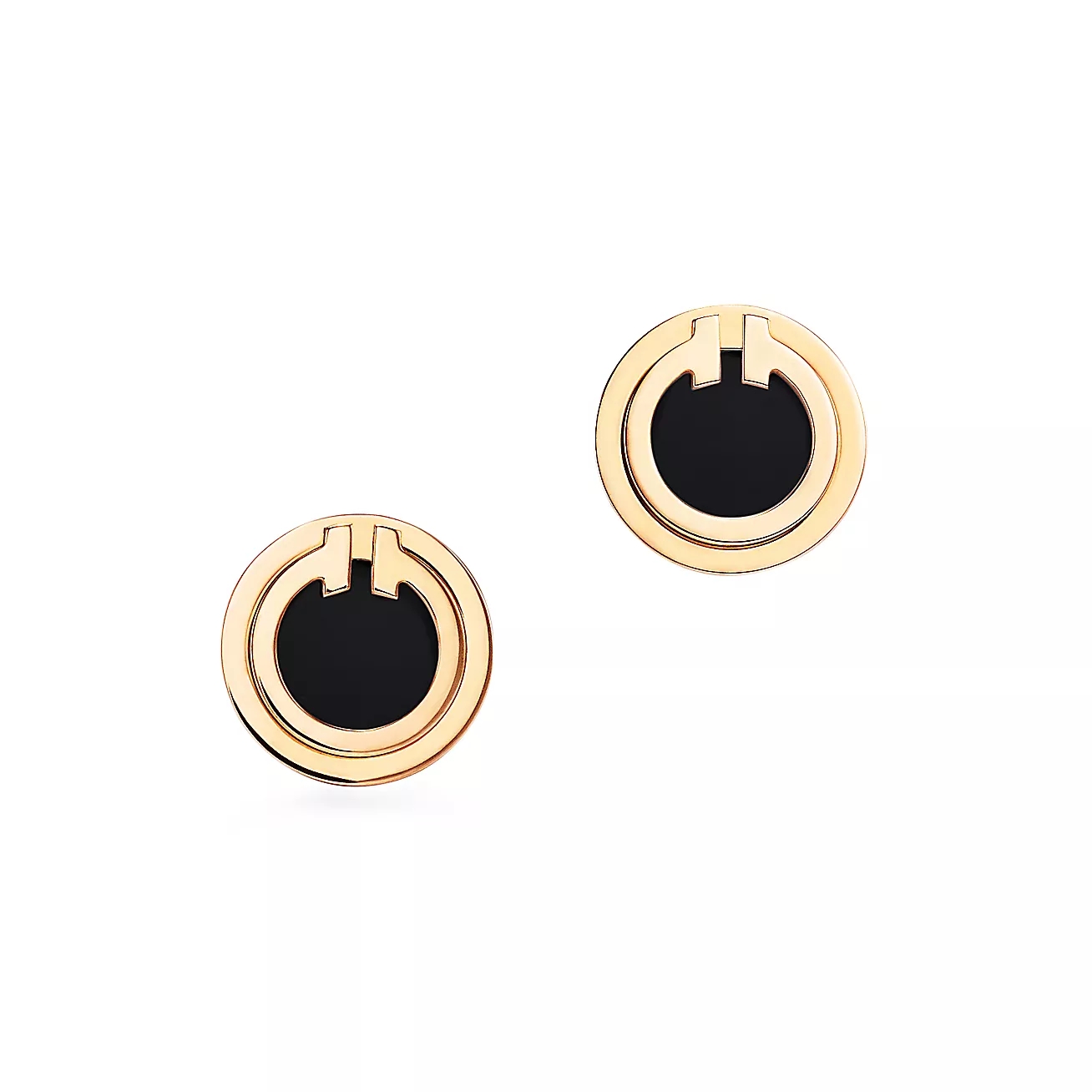 T.F. T Black Onyx Circle Earrings - Gorchic - $44.99