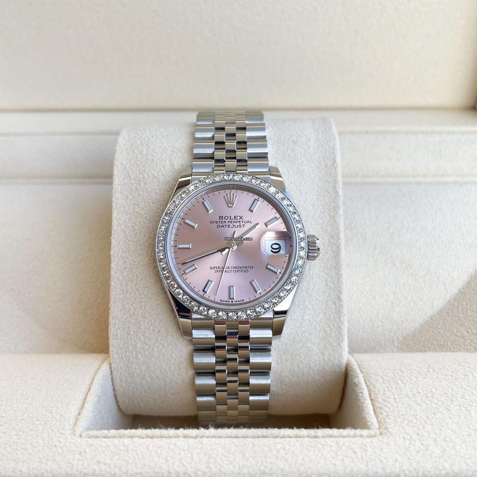 Rolex Datejust Rolex watch, Oystersteel, White Gold, Diamonds, Classic Size - Gorchic - $109.99
