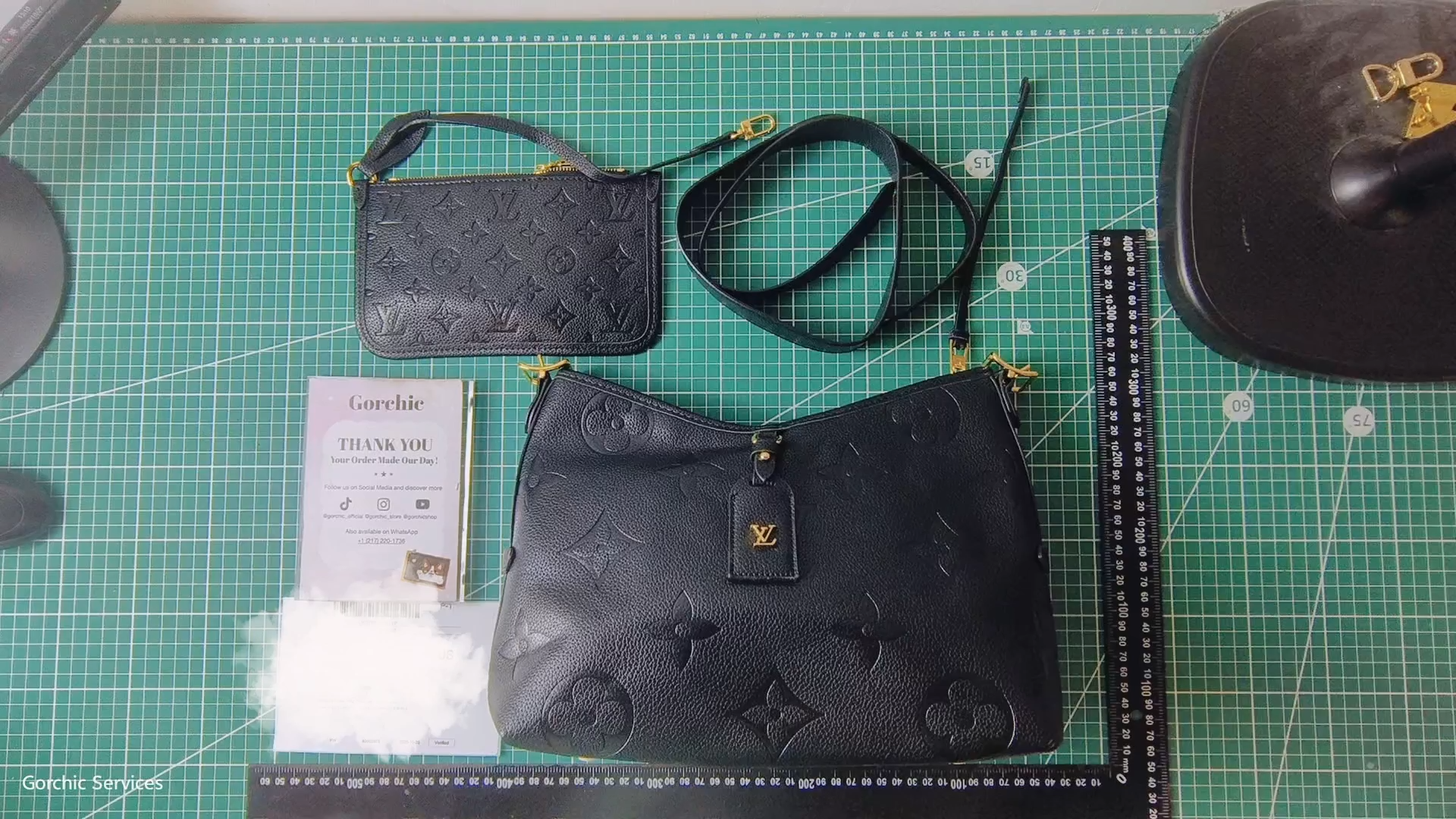 Designer Monogram  CarryAll PM - Black Bag - Gorchic - $114.99