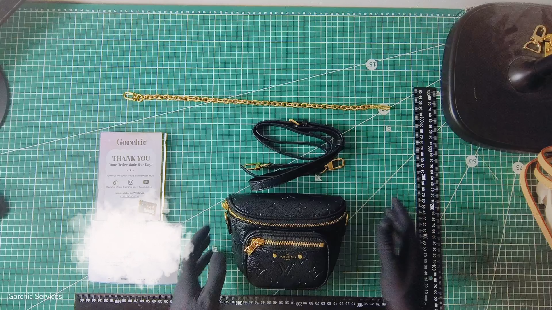 Designer Monogram Empreinte Monogram Leather Black Bumbag - Bag - Gorchic - $119.99