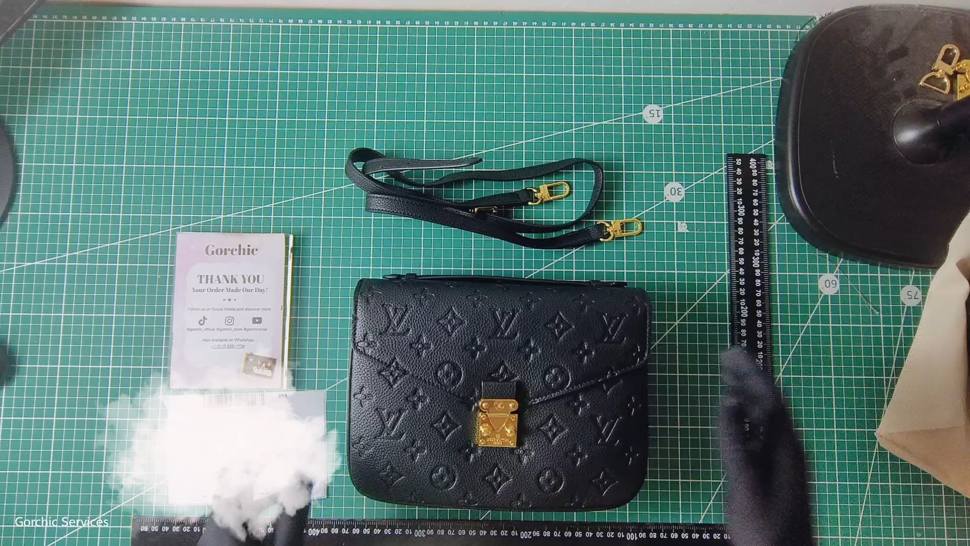 Designer Monogram Empreinte Monogram Leather Black Pochette Métis - Bag - Gorchic - $124.99