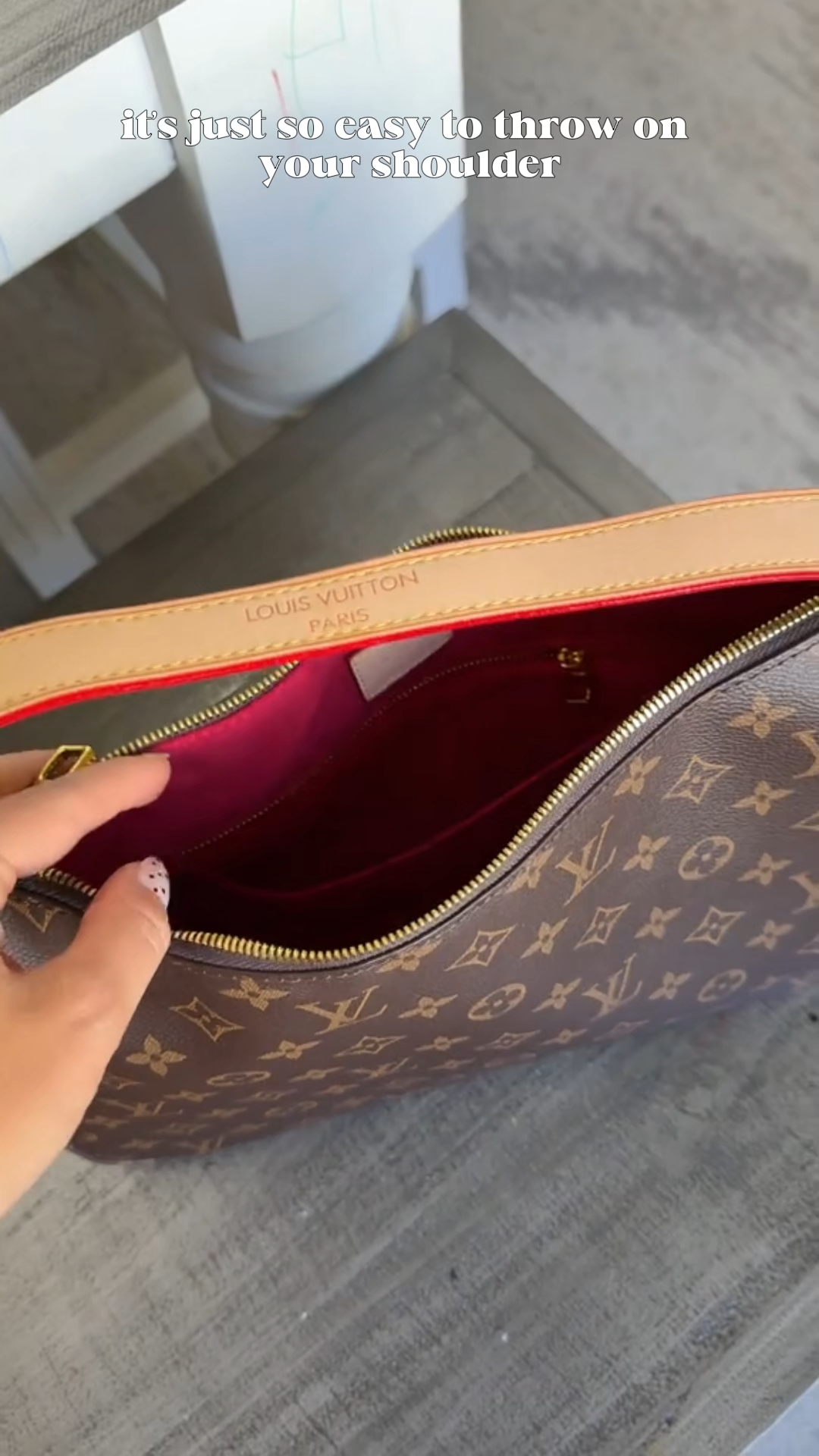 Designer Monogram Slouchy - Bag - Gorchic - $125.99