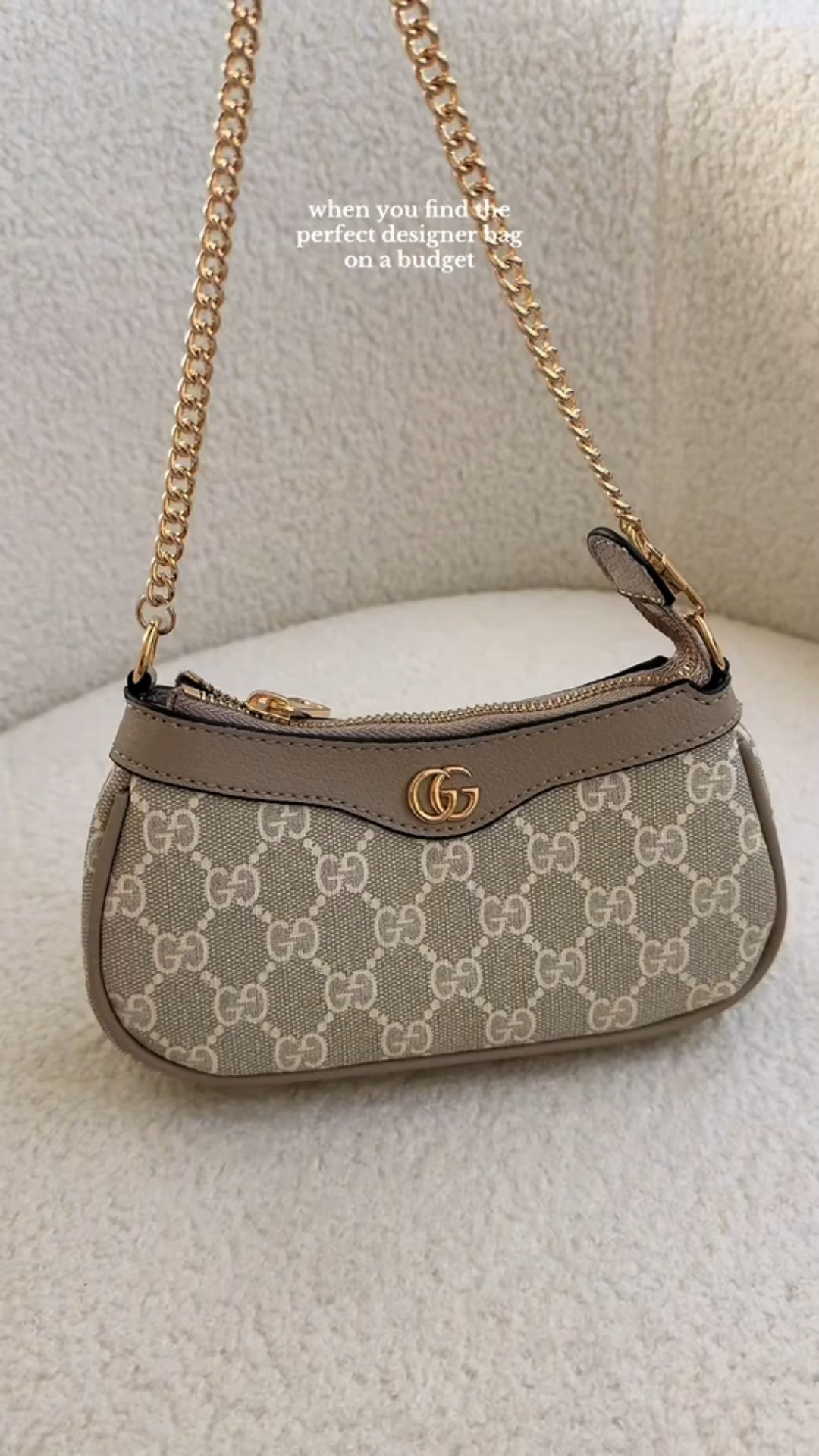 Double-G Ophidia Collection Handbag - Beige And White Bag - Gorchic - $111.99