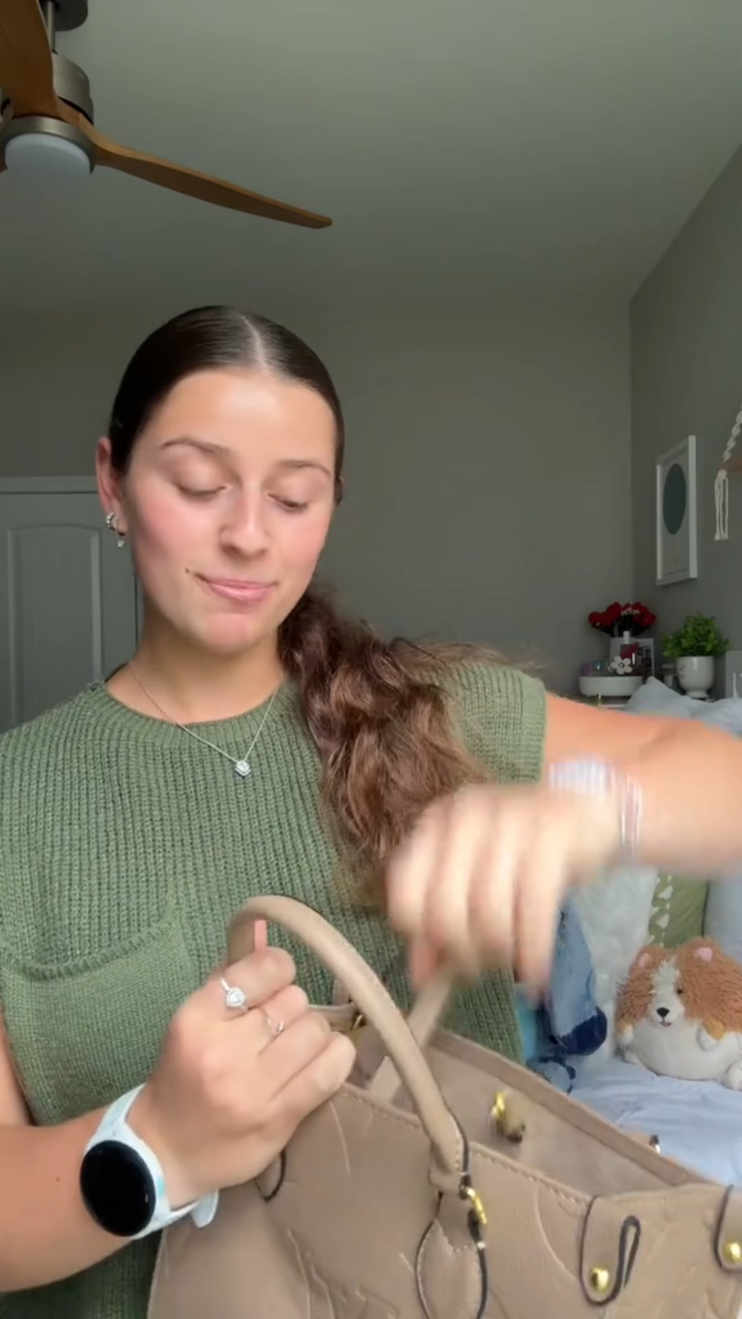 Designer Monogram Canvas Onthego Bag - Gorchic - $114.99