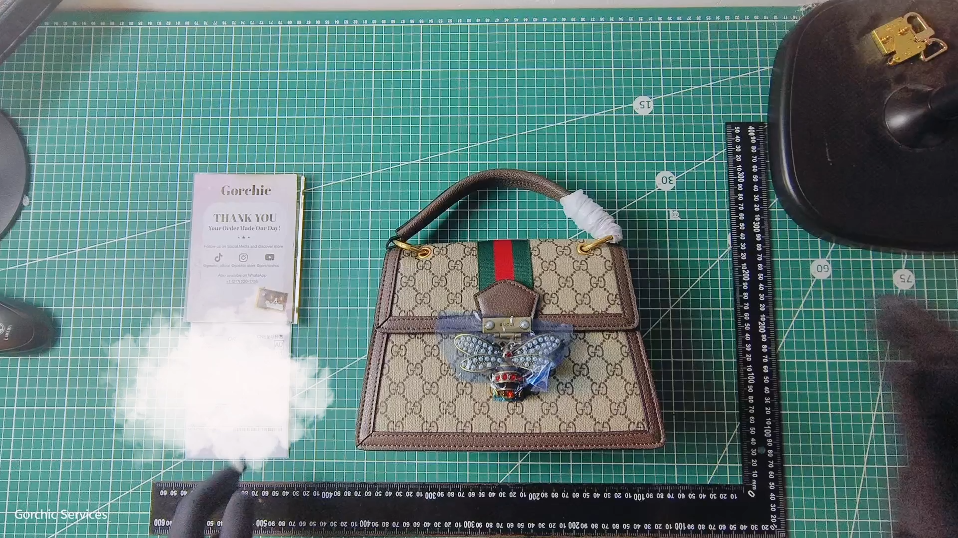 Double-G Queen Margaret Bee Top Handle Bag - Gorchic - $146.99