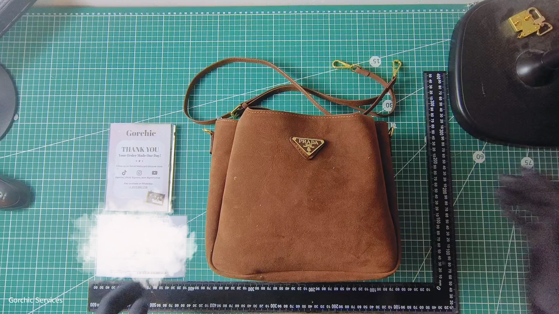 Saffiano texture Suede Brown Large Tote - Gorchic - $125.99