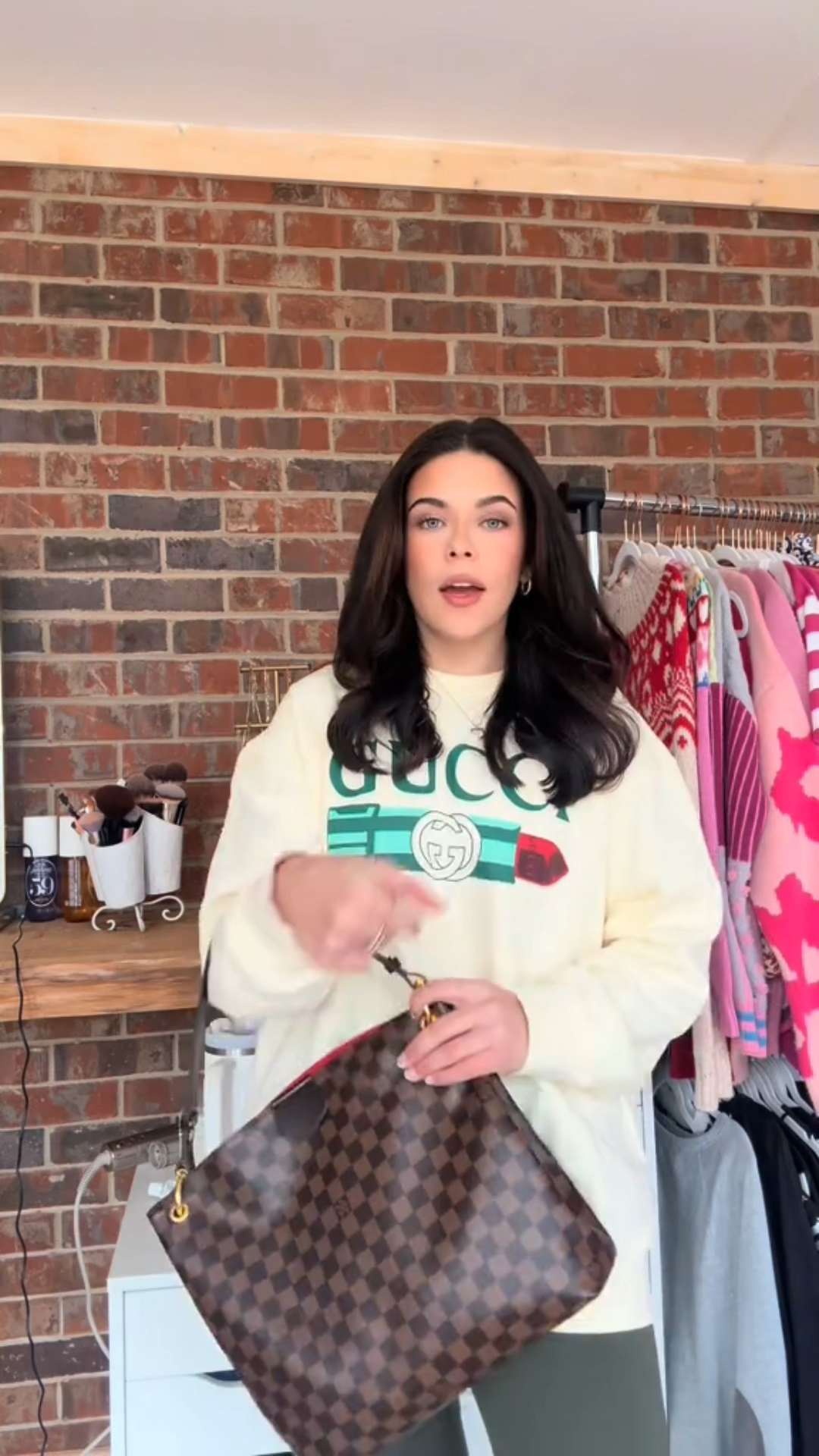 Designer Monogram Graceful PM Damier Ebene Canvas Shoulder Bag-Ebene Bag - Gorchic - $116.99