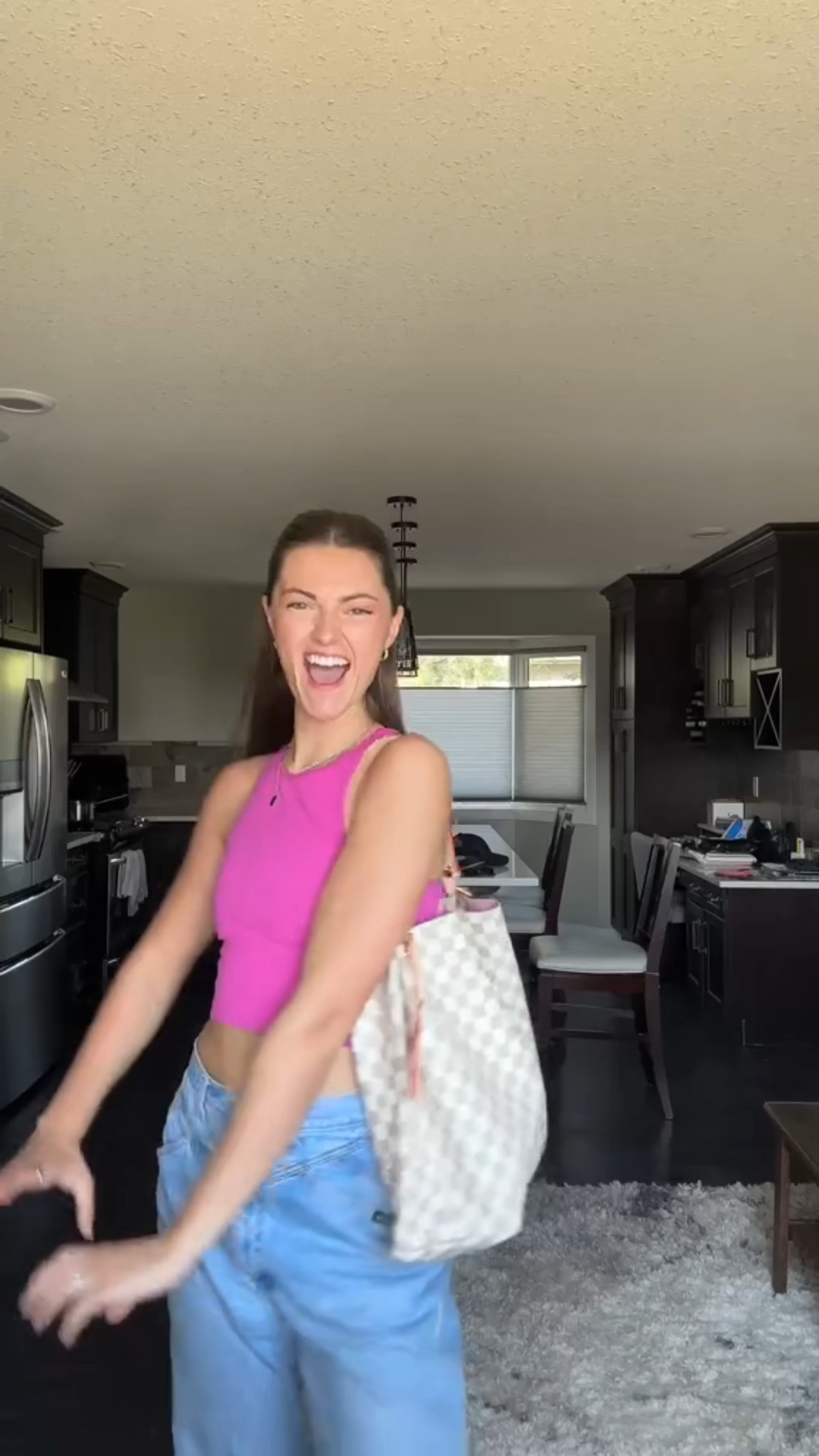 Designer Monogram Graceful MM Damier Azur Canvas Shoulder Bag - Gorchic - $120.99