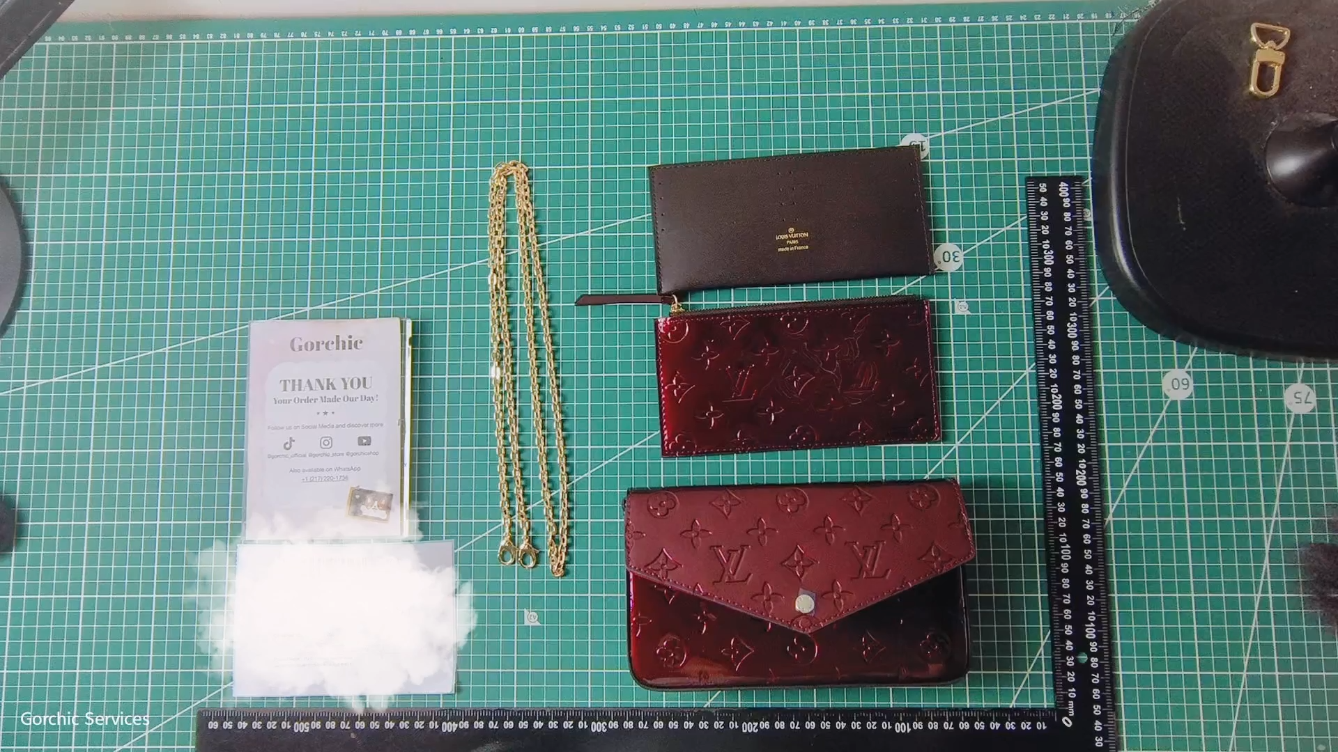 Designer Monogram  Felicie Pochette Monogram Vernis- Bag - Gorchic - $82.99