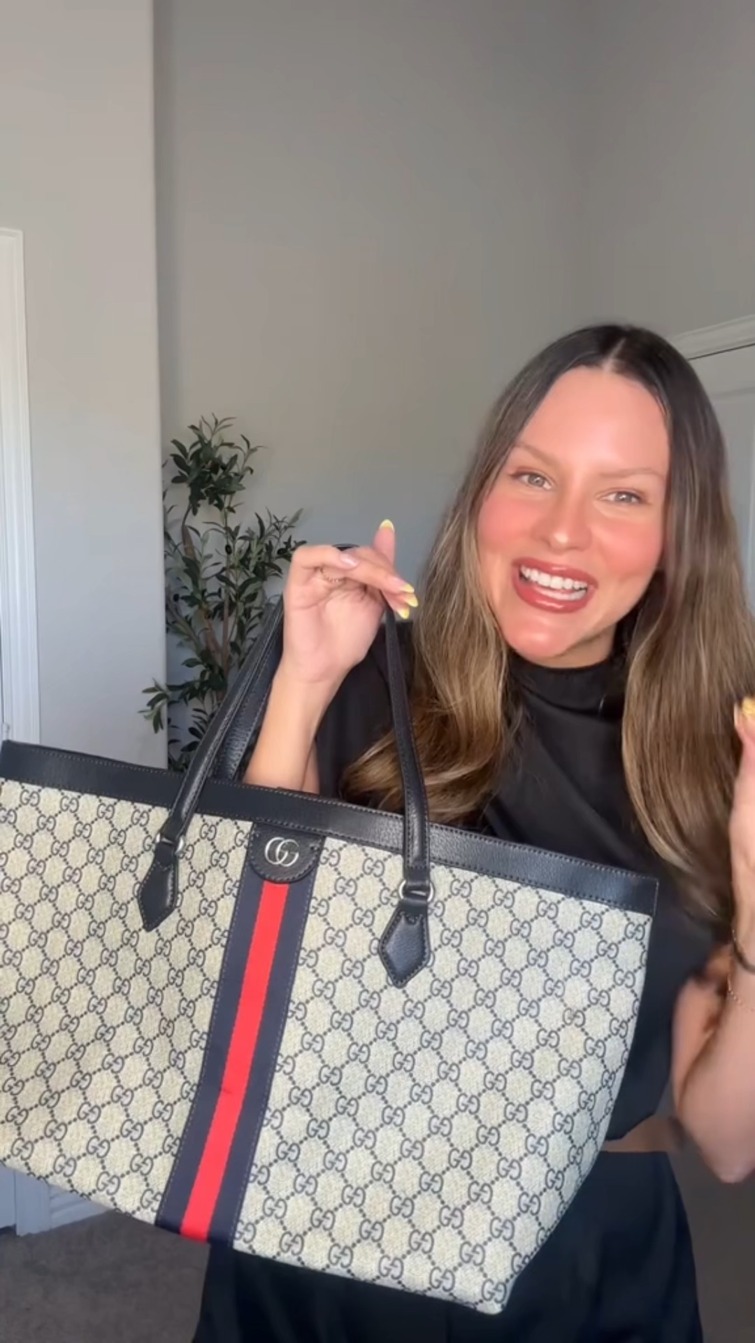 Double-G Ophidia medium tote bag Blue- Bag - Gorchic - $124.99