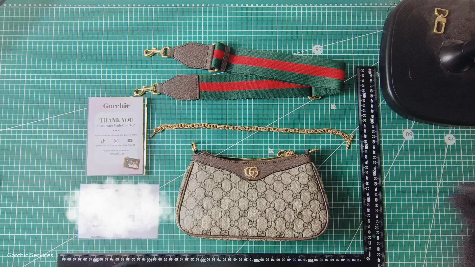 Double-G Ophidia Collection Small Handbag with Extra Strap - Beige And Dark Brown Bag - Gorchic - $124.99