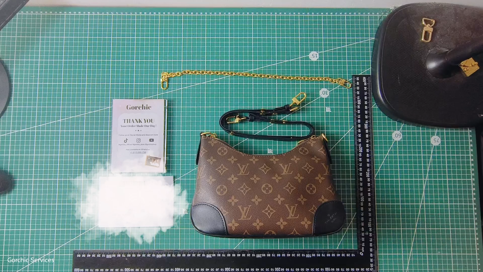 Designer Monogram Boulogne NM Black - Bag - Gorchic - $124.99