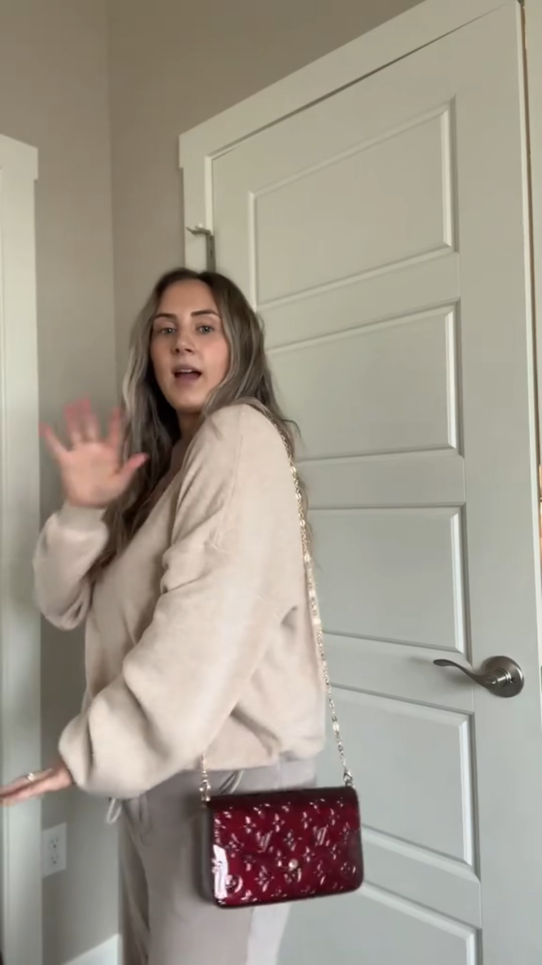 Designer Monogram  Felicie Pochette Monogram Vernis- Bag - Gorchic - $82.99