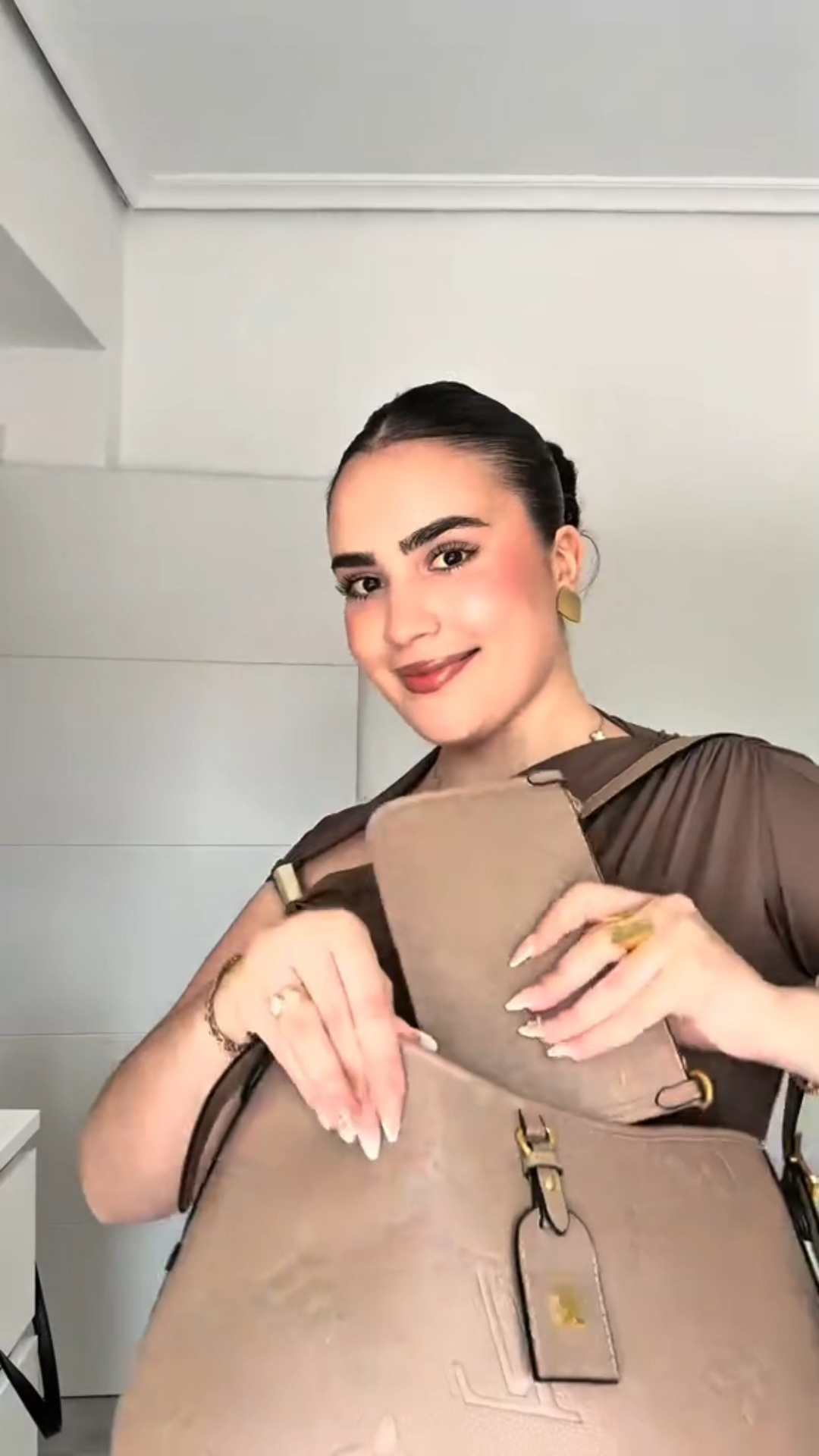 Designer Monogram Carryall PM Gris Tourterelle - Bag - Gorchic - $114.99