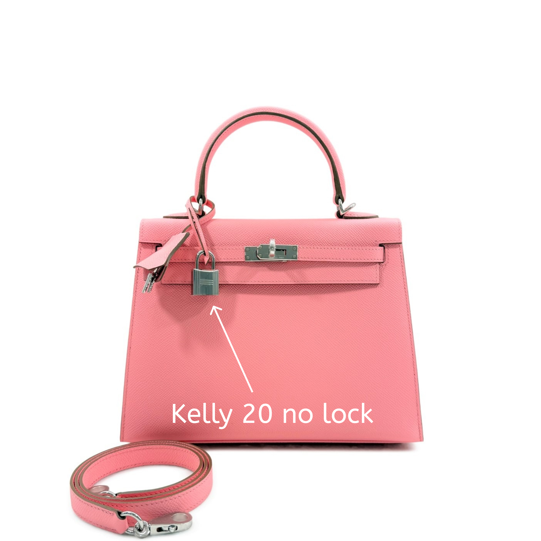 H-Inspired Rose Confetti Epsom Kelly Sellier Palladium Hardware - Gorchic - $156.99