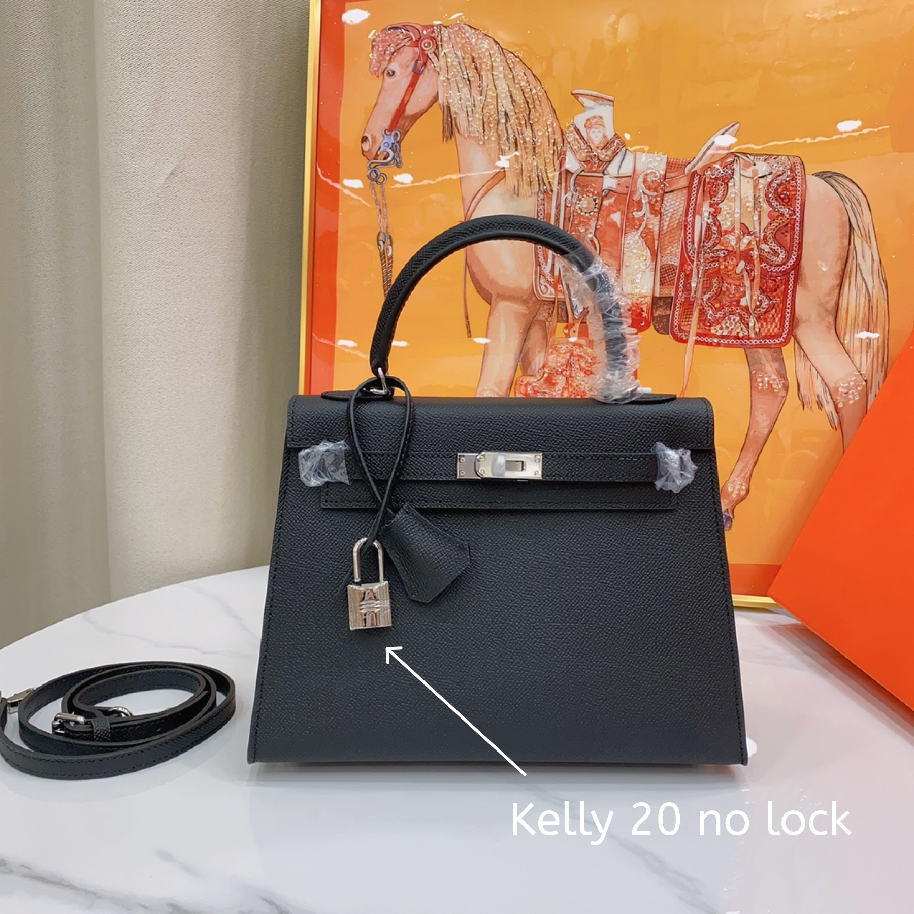 H-Inspired Kelly Haze Black Silver Hardware - Bag - Gorchic - $156.99