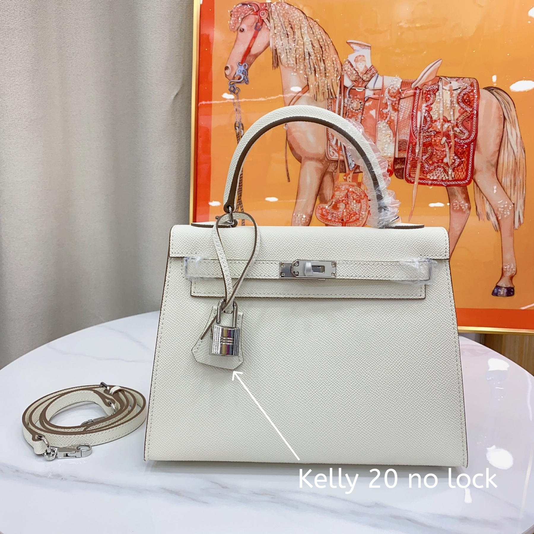 H-Inspired Kelly Haze Light White Silver Hardware - Bag - Gorchic - $156.99