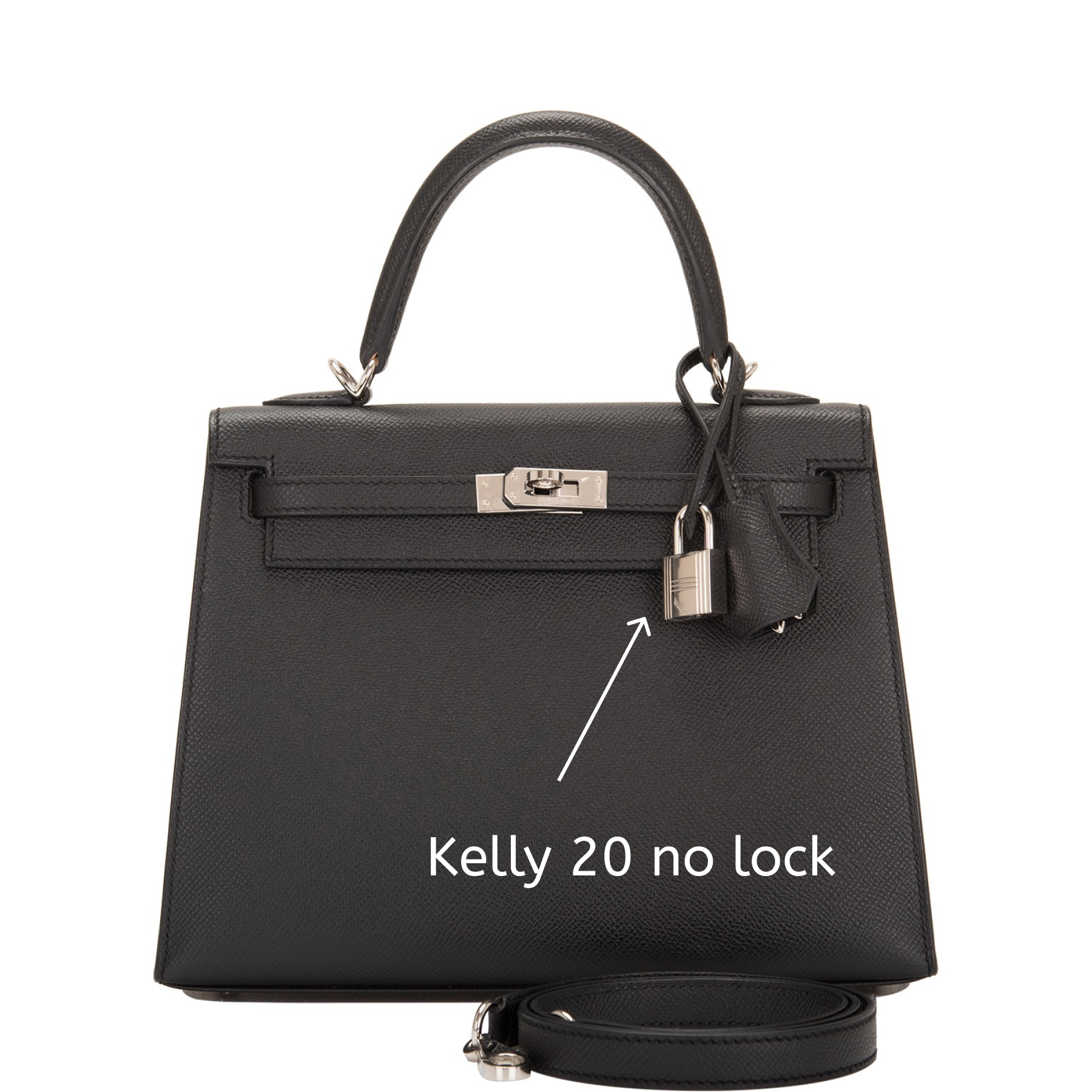 H-Inspired Kelly Epsom Haze Black Silver Hardware - Bag - Gorchic - $156.99