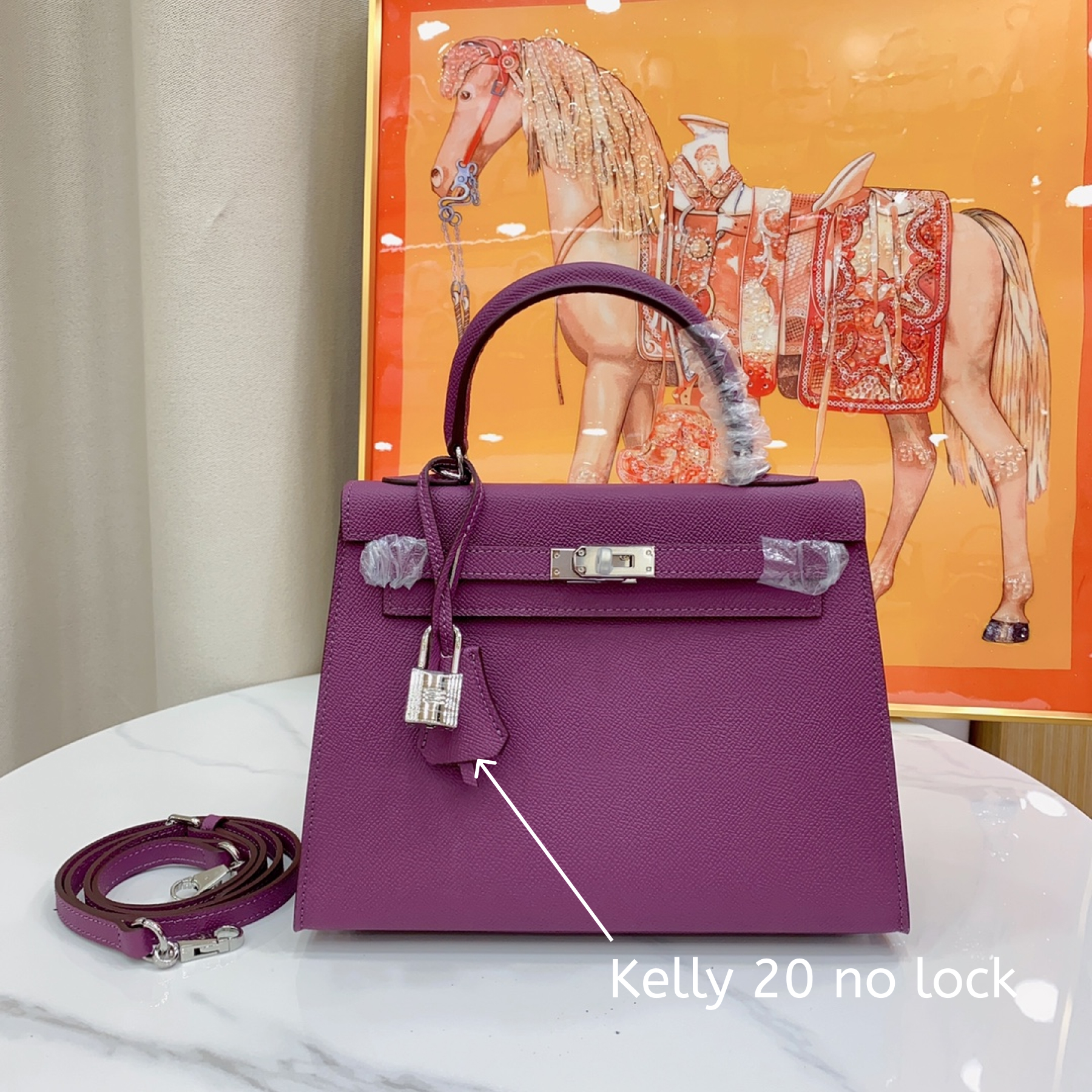 H-Inspired Kelly Haze Purple Silver Hardware - Bag - Gorchic - $156.99