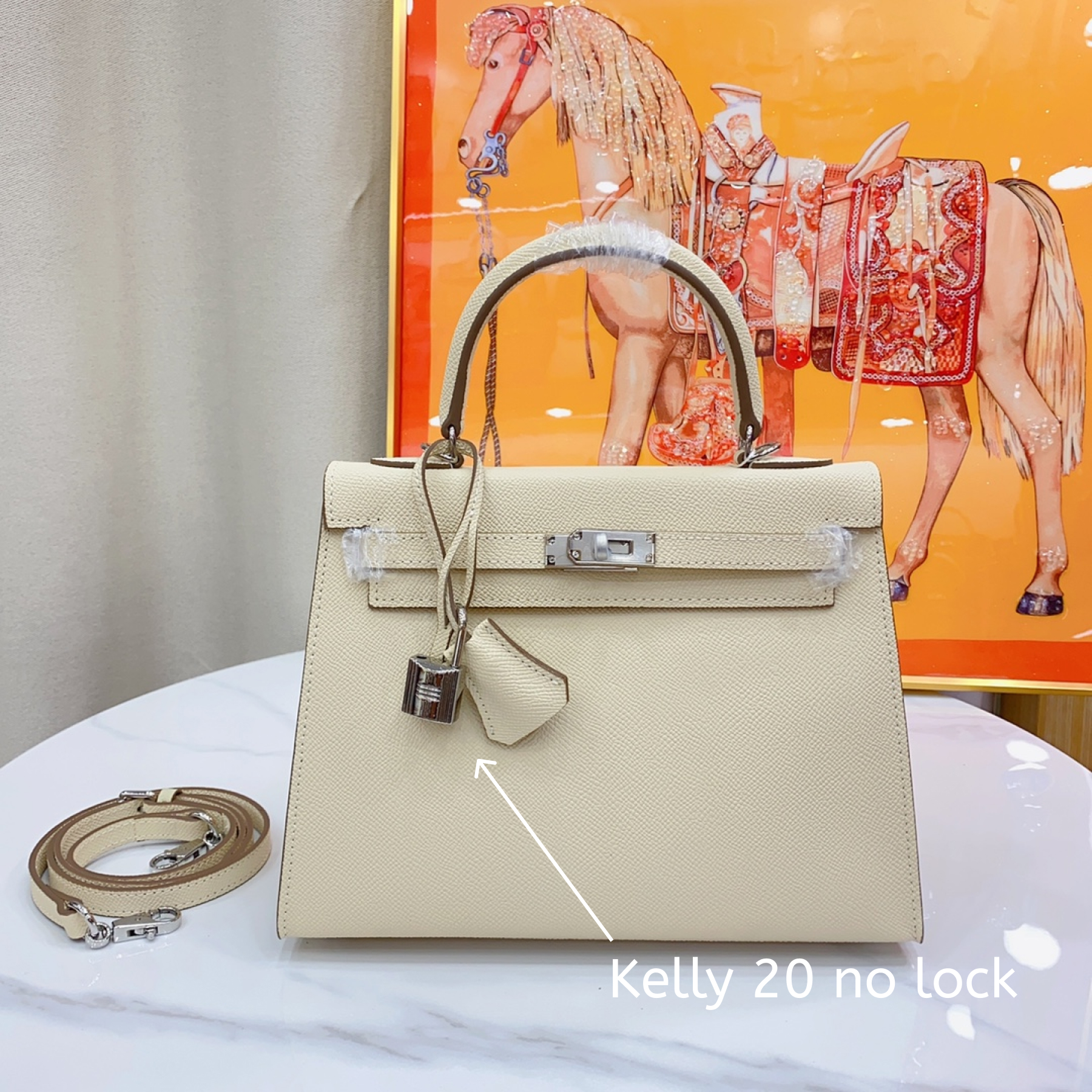 H-Inspired Kelly Haze White Silver Hardware - Bag - Gorchic - $156.99