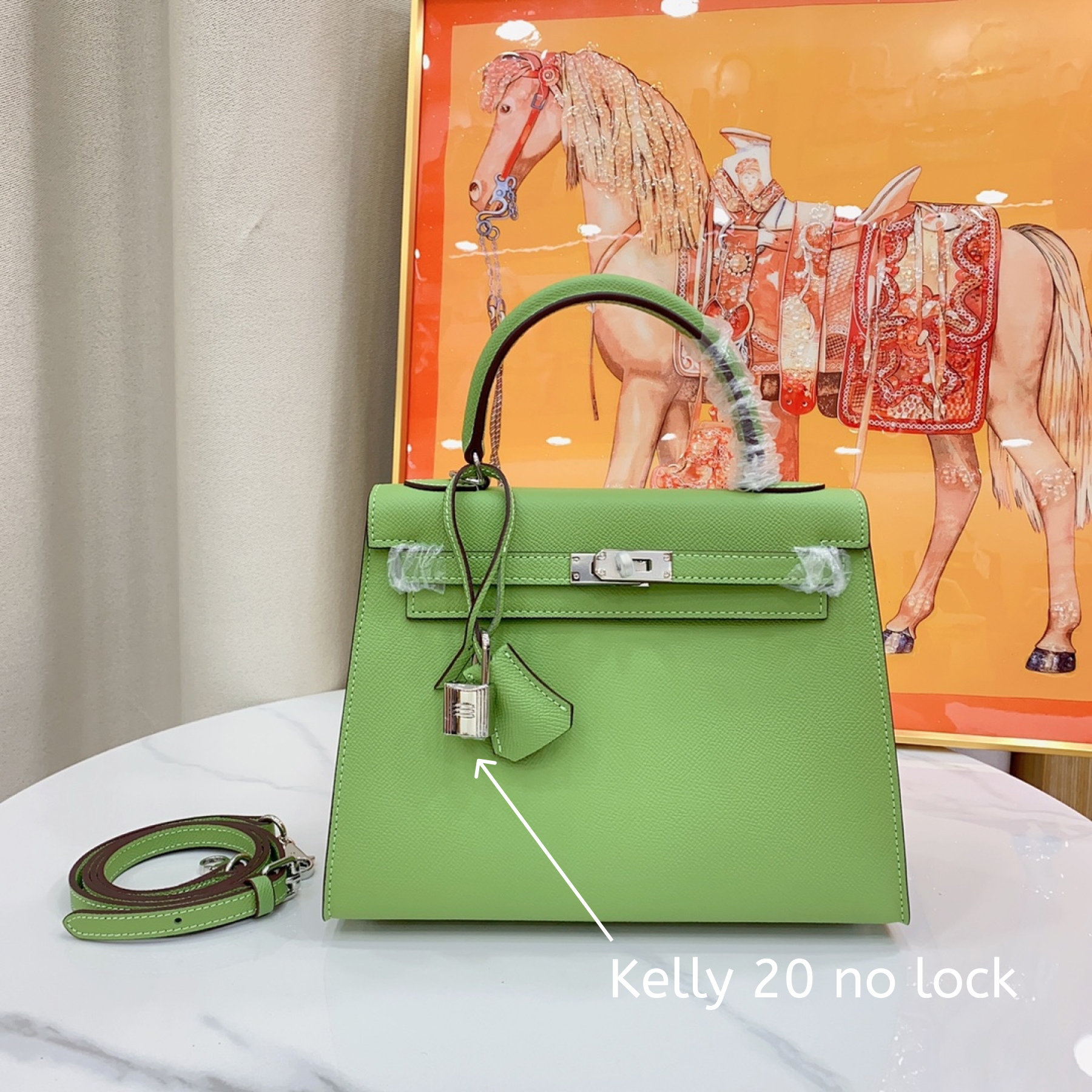 H-Inspired Kelly Haze Dark Green Silver Hardware - Bag - Gorchic - $156.99