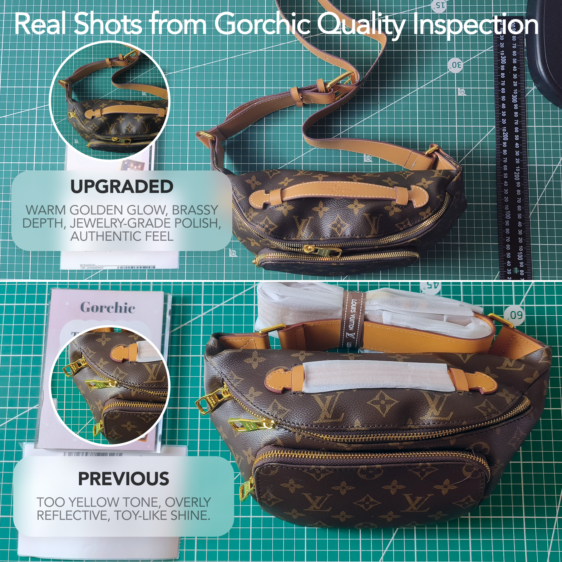 Designer Monogram Rush Bumbag Monogram Dust canvas - Bag - Gorchic - $129.99