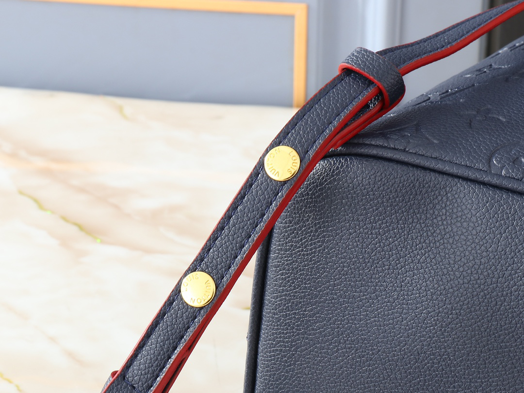 Designer Monogram  NeoNoe MM Bucket Blue Bag - Gorchic - $118.99