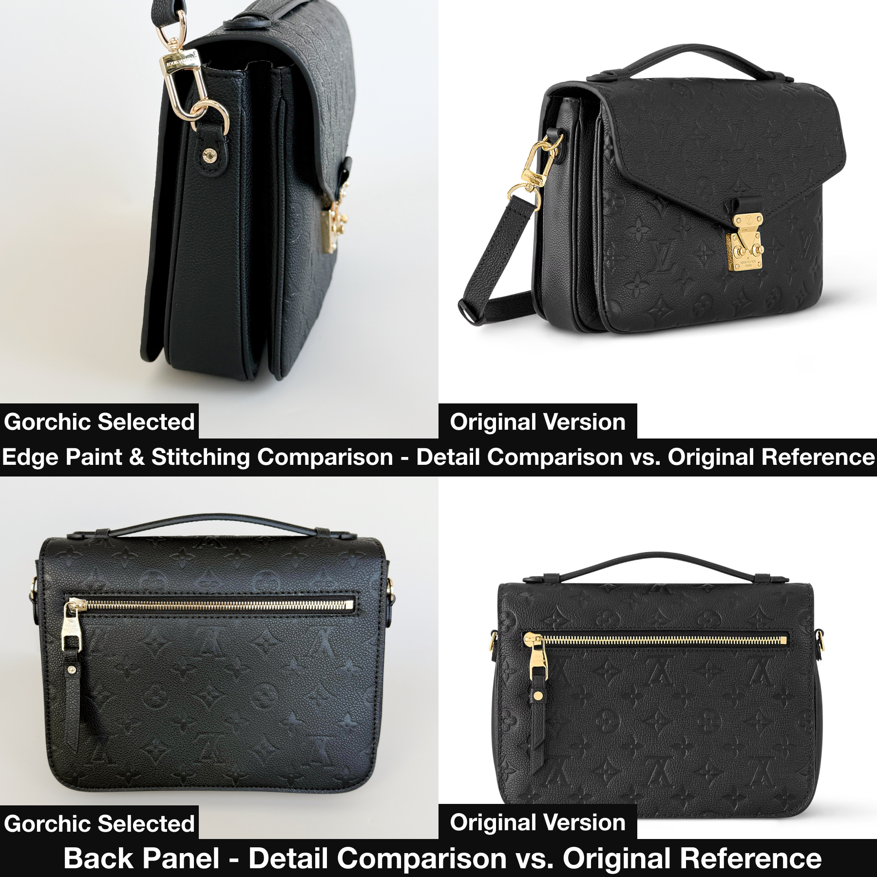 Designer Monogram Empreinte Monogram Leather Black Pochette Métis - Bag - Gorchic - $127.99