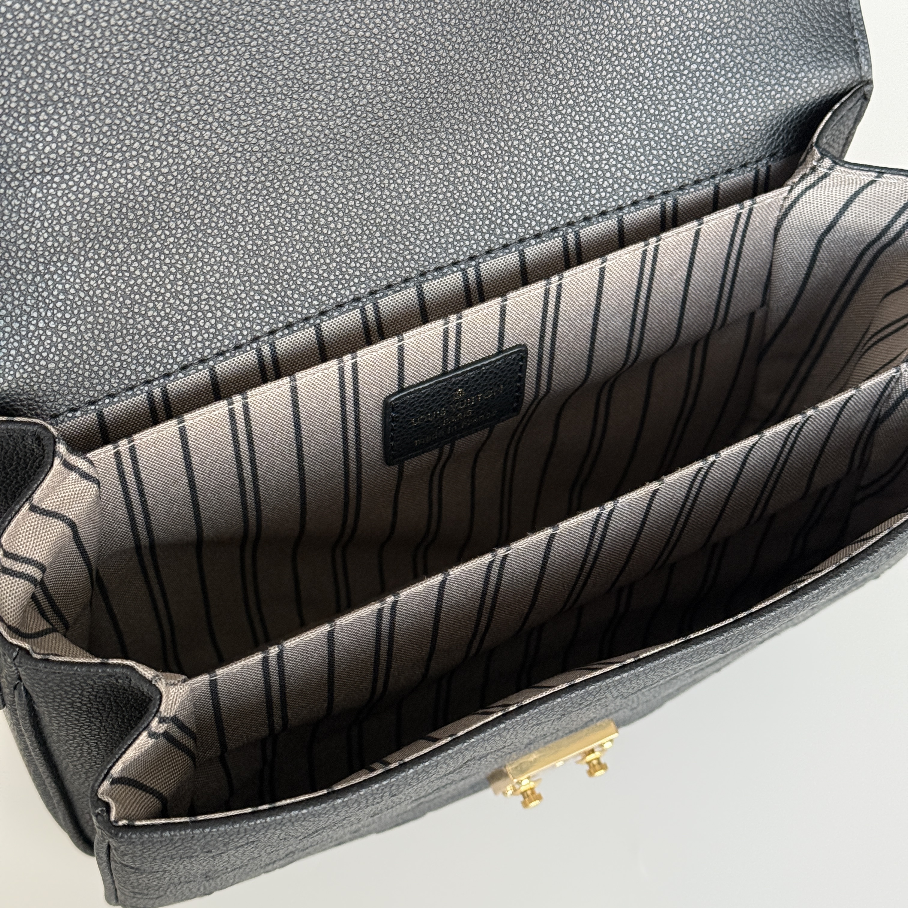 Designer Monogram Empreinte Monogram Leather Black Pochette Métis - Bag - Gorchic - $127.99