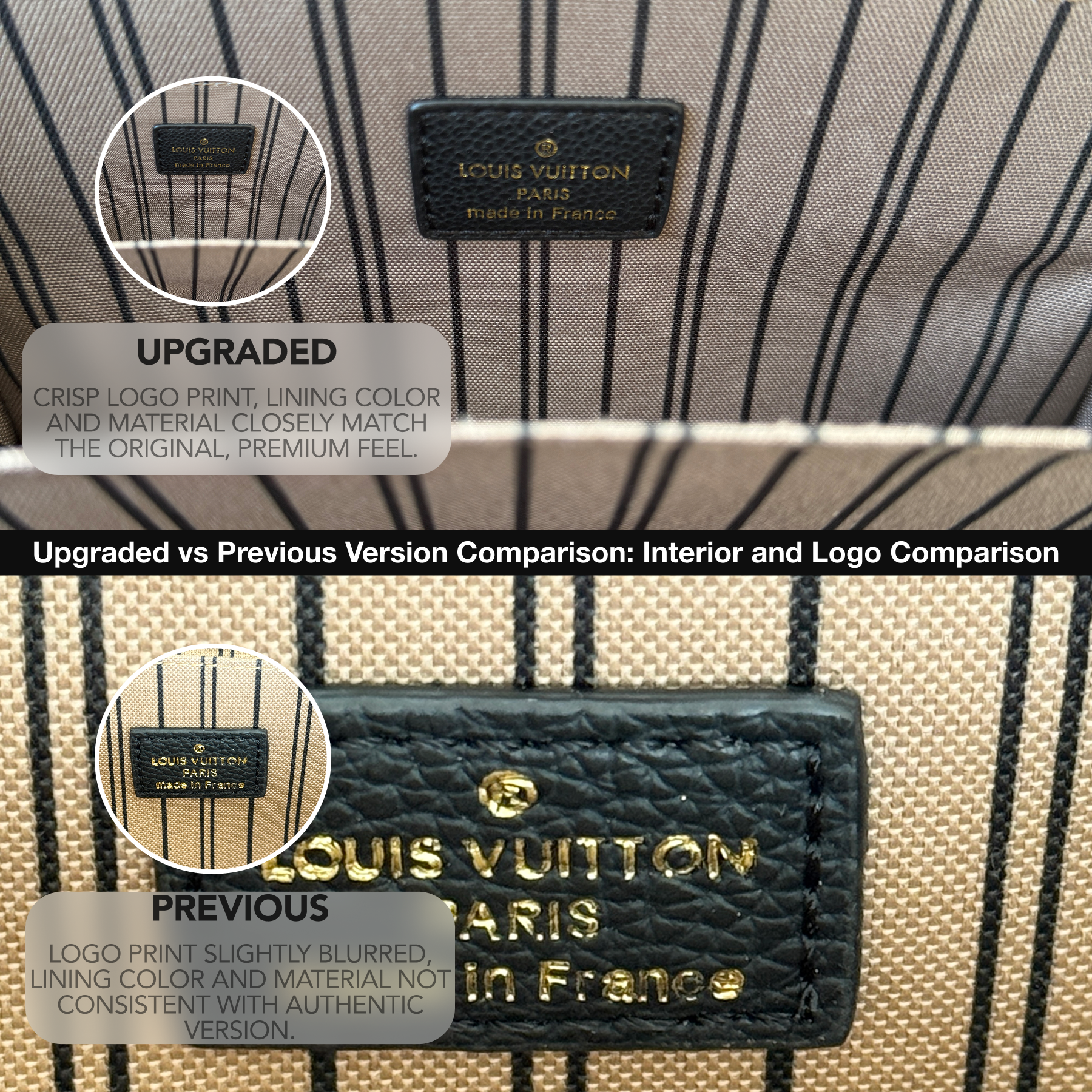 Designer Monogram Empreinte Monogram Leather Black Pochette Métis - Bag - Gorchic - $127.99