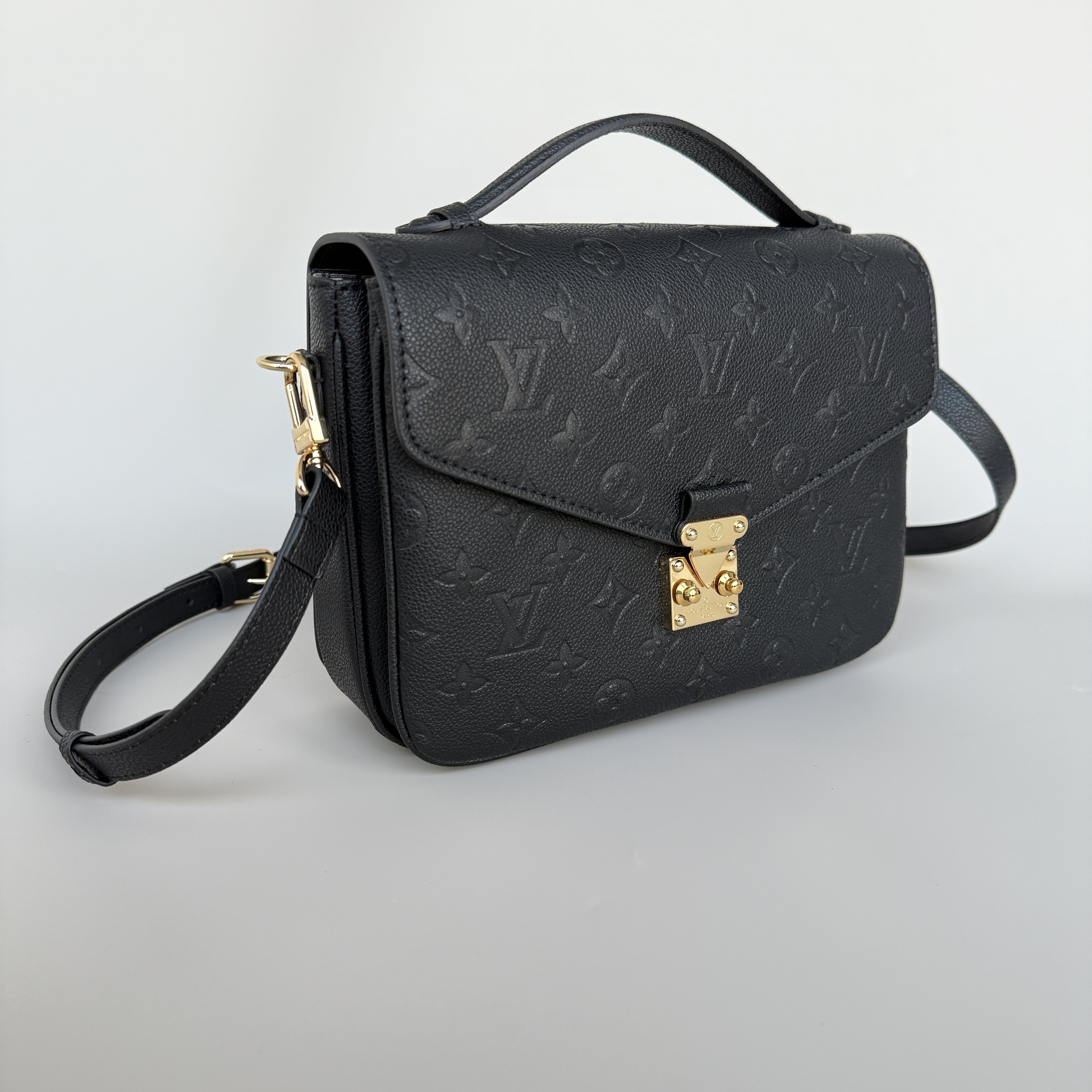 Designer Monogram Empreinte Monogram Leather Black Pochette Métis - Bag - Gorchic - $127.99