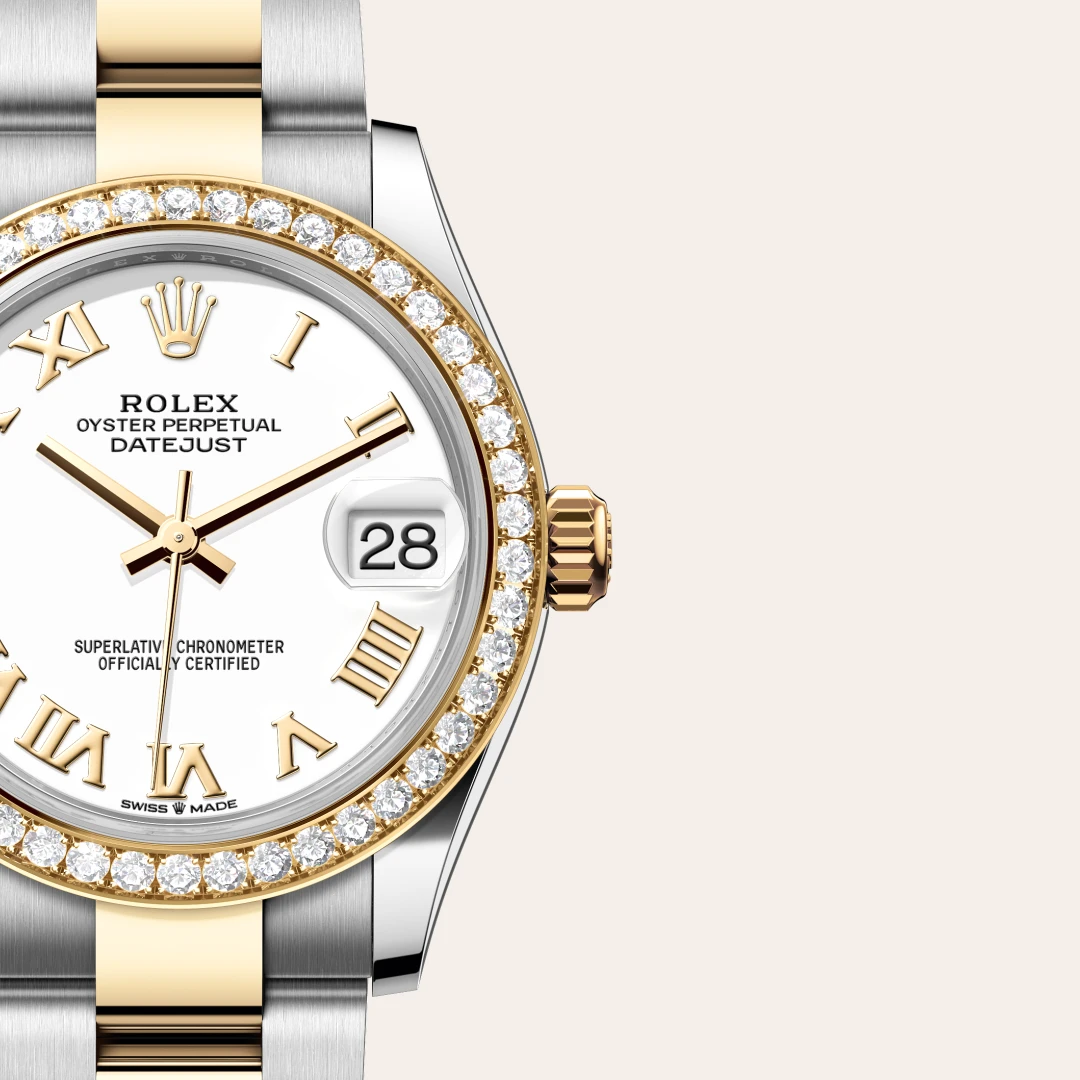 Rolex Datejust Rolex watch, Oystersteel, Yellow Gold, Diamonds, Classic Size - Gorchic - $164.99