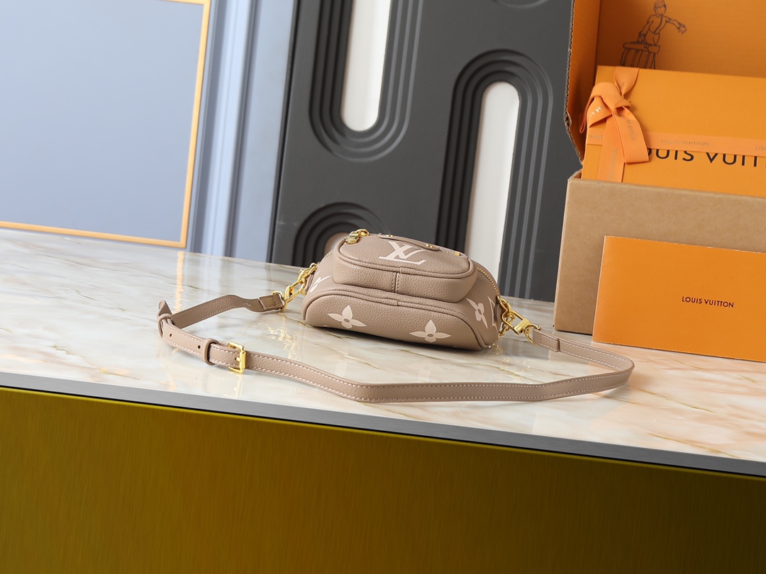 Designer Bicolor Monogram Empreinte Leather Mini Bumbag - Bag - Gorchic - $110.99