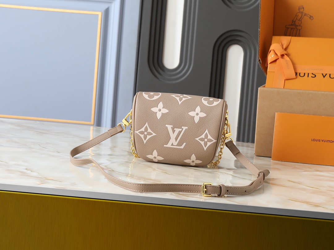 Designer Bicolor Monogram Empreinte Leather Mini Bumbag - Bag - Gorchic - $110.99