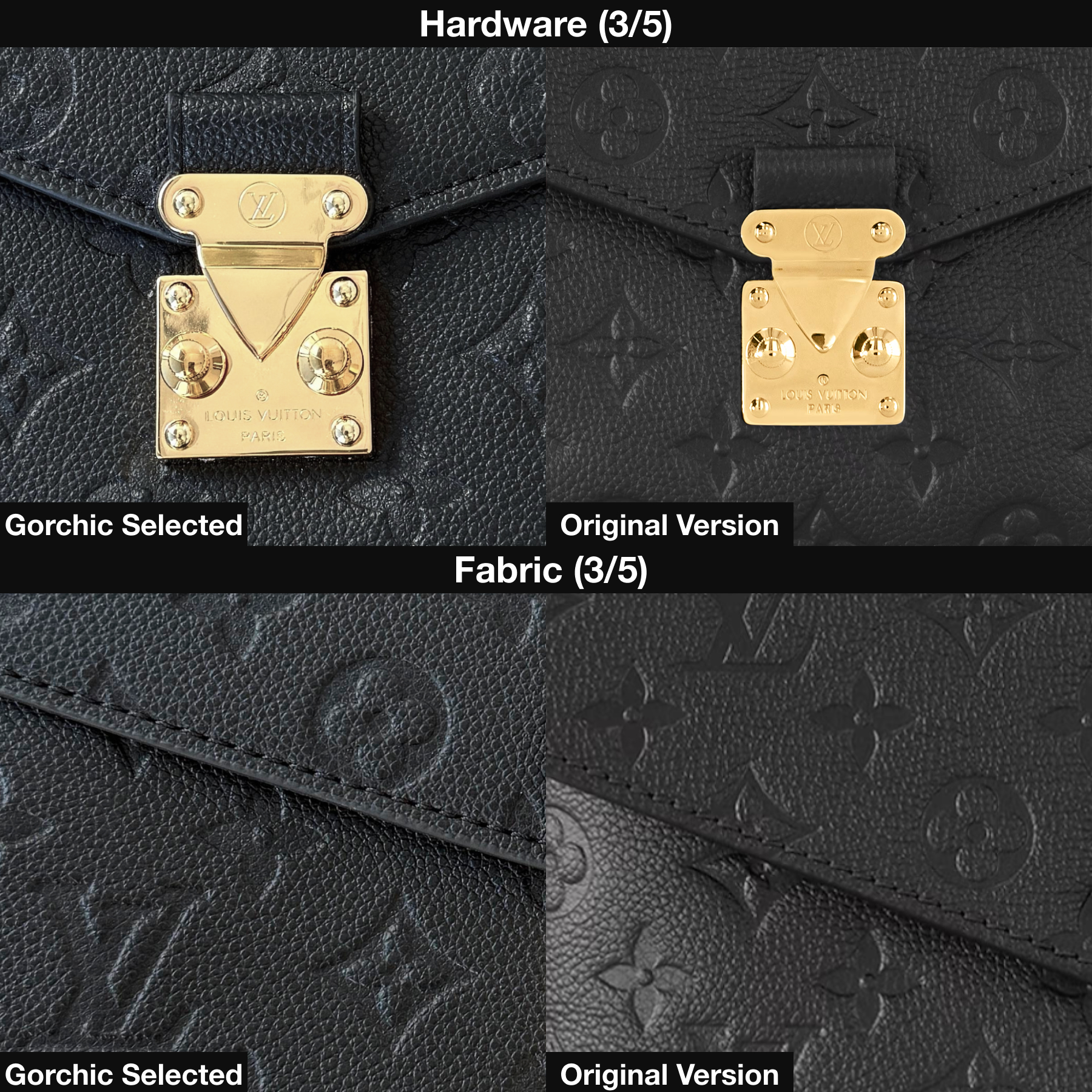 Designer Monogram Empreinte Monogram Leather Black Pochette Métis - Bag - Gorchic - $127.99