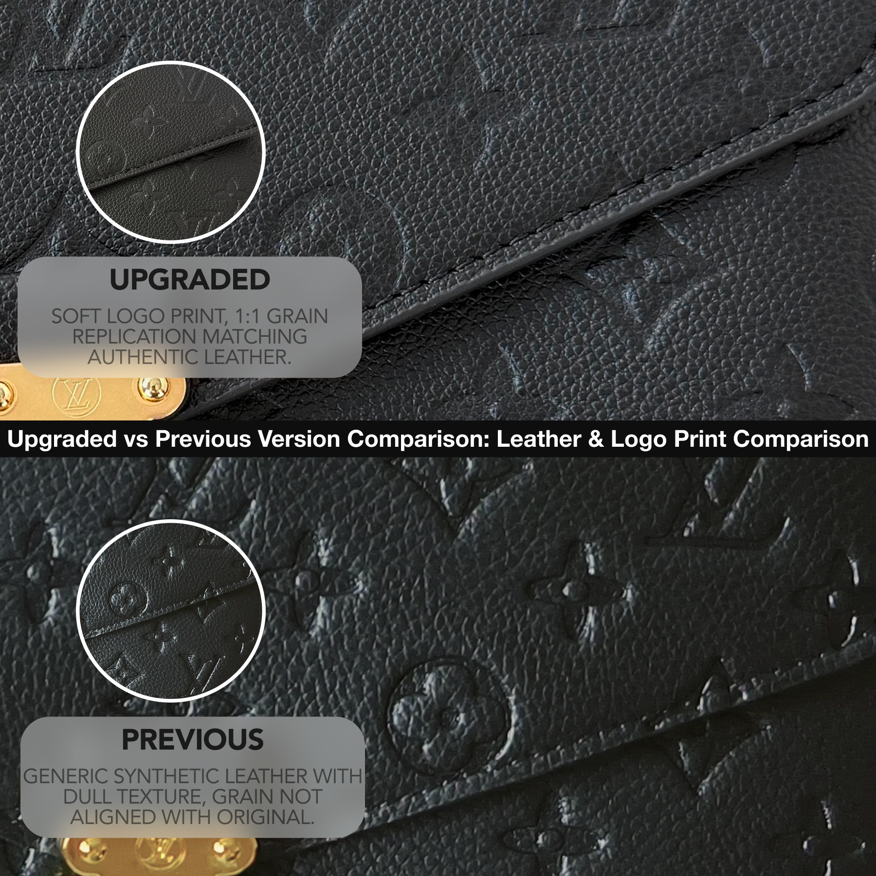 Designer Monogram Empreinte Monogram Leather Black Pochette Métis - Bag - Gorchic - $127.99