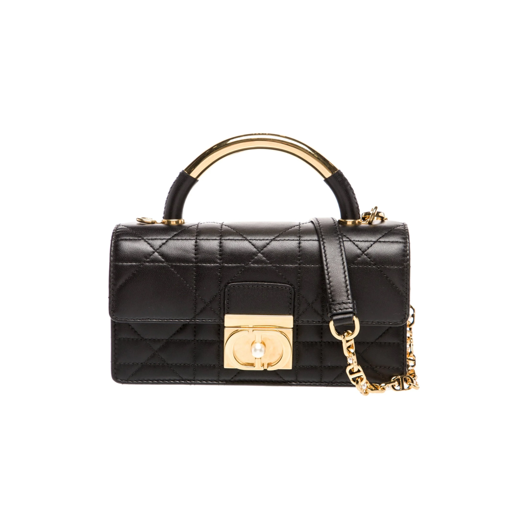 D Inspired ange mini black leather Black bag - Bag - Gorchic - $149.99