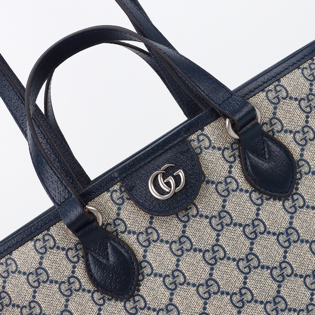 Double-G Ophidia Large Tote Bag -  Blue Bag - Gorchic - $138.99