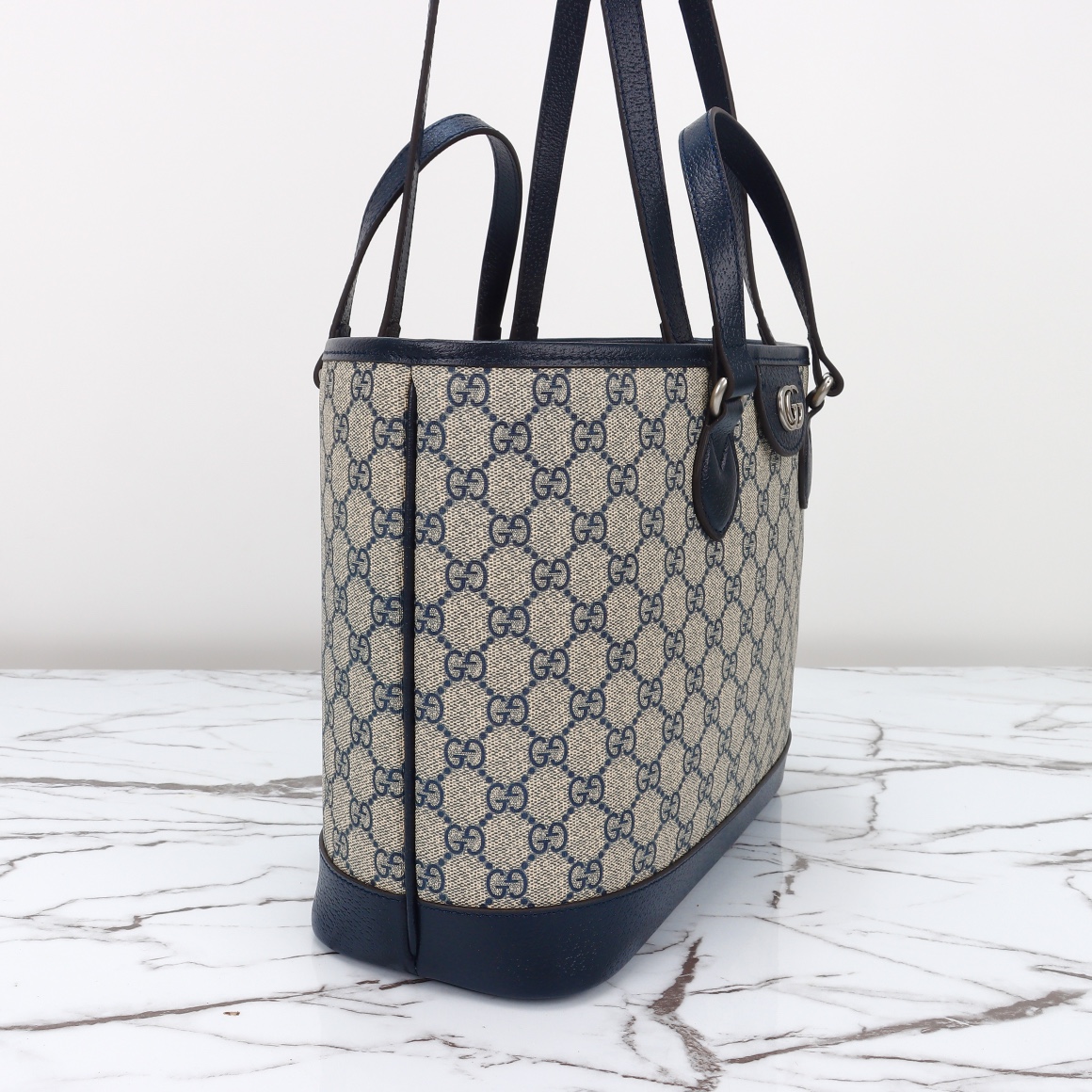 Double-G Ophidia Large Tote Bag -  Blue Bag - Gorchic - $138.99