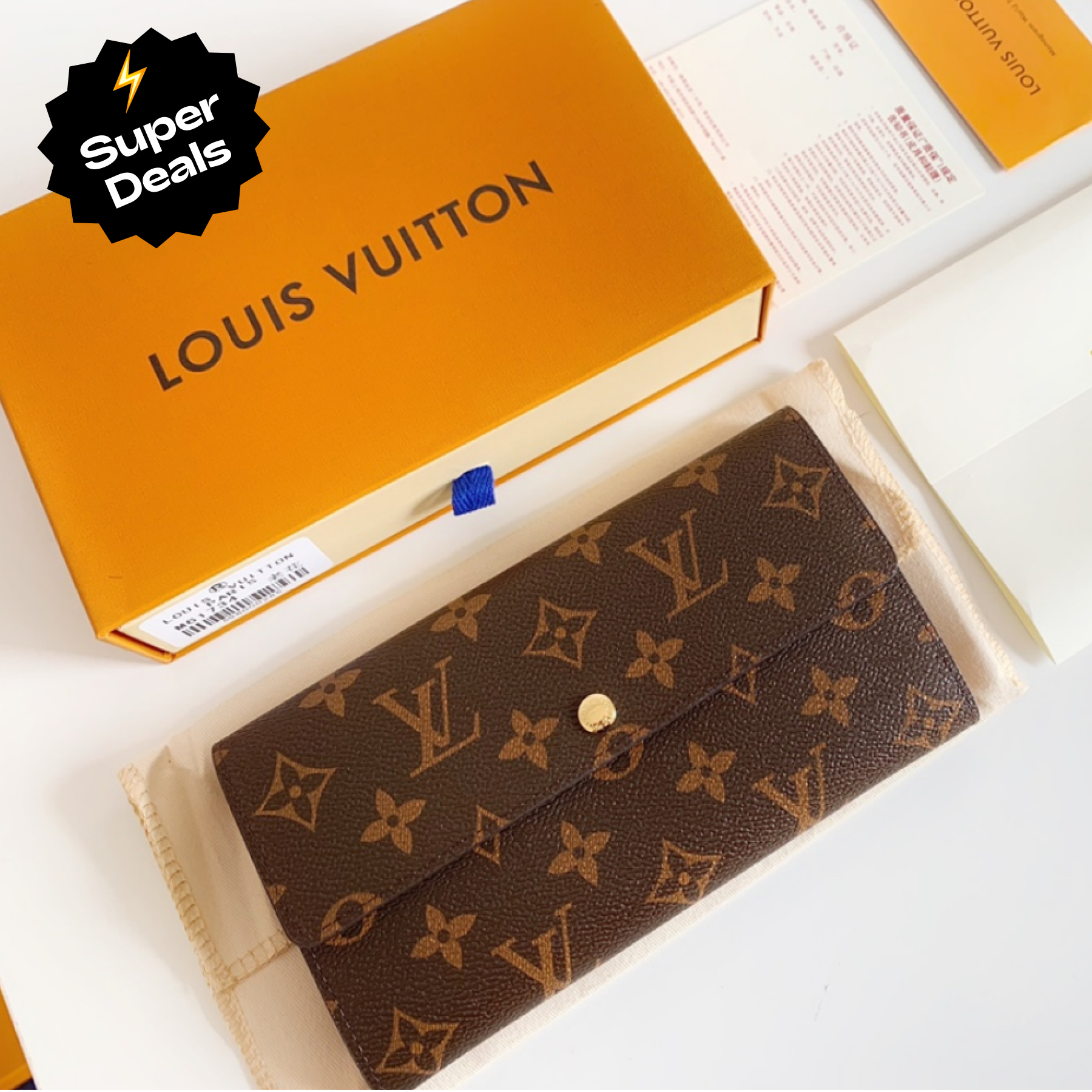 Designer Monogram Portefeuille Sarah Long Wallet - Gorchic - $44.99