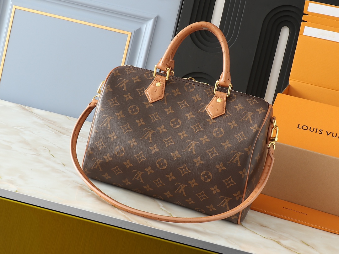 Designer Monogram Speedy Soft 30 Boho Khaki Handbag - Gorchic - $144.99