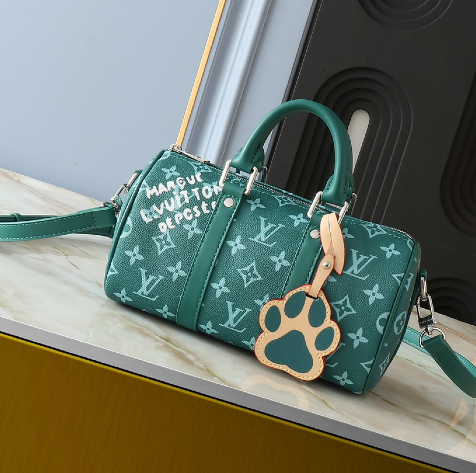 Designer Monogram Keepall 25 Green Pillow Bag - Gorchic - $135.99